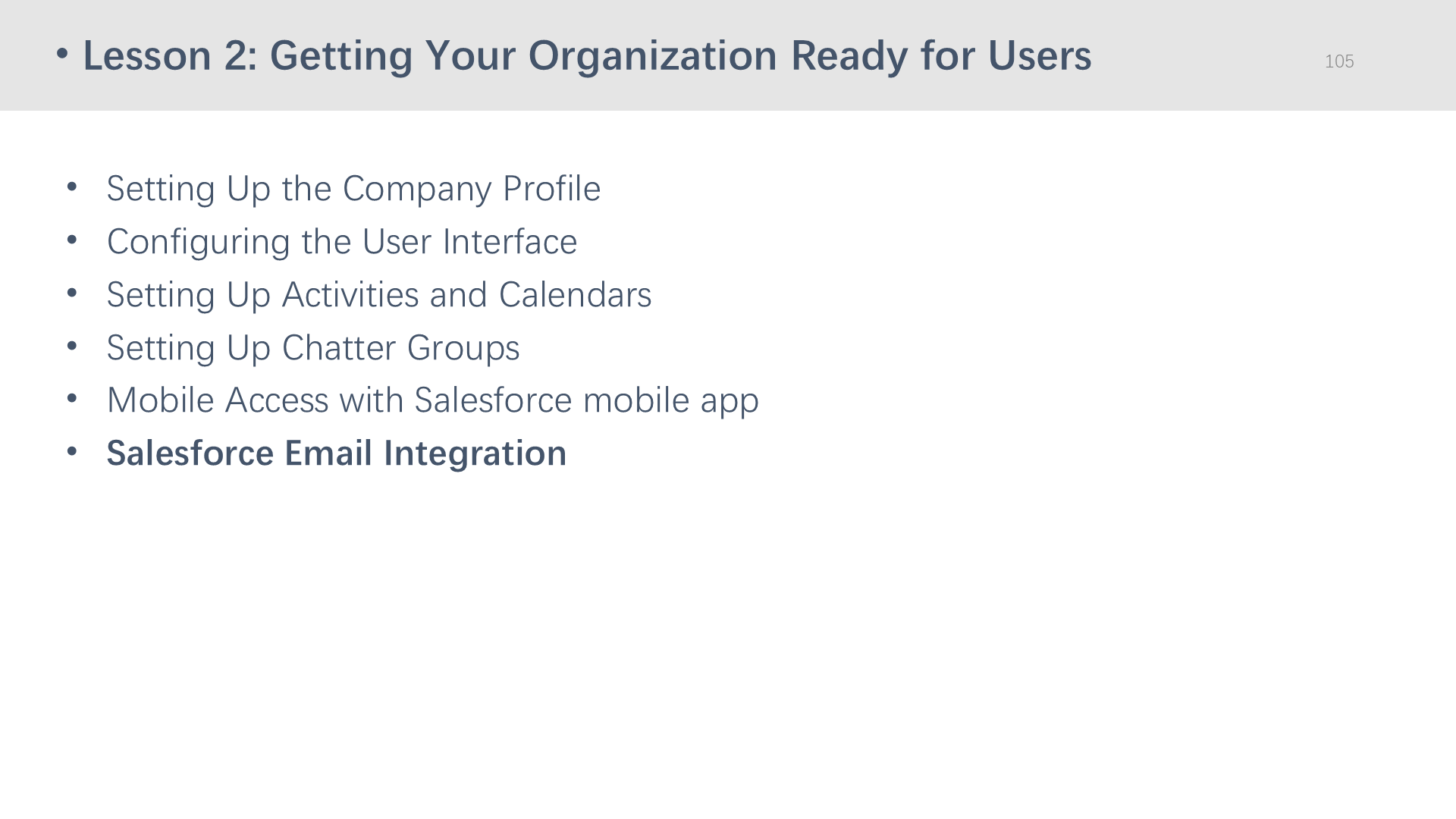 Lesson 2: Getting Your Organization Ready for Users