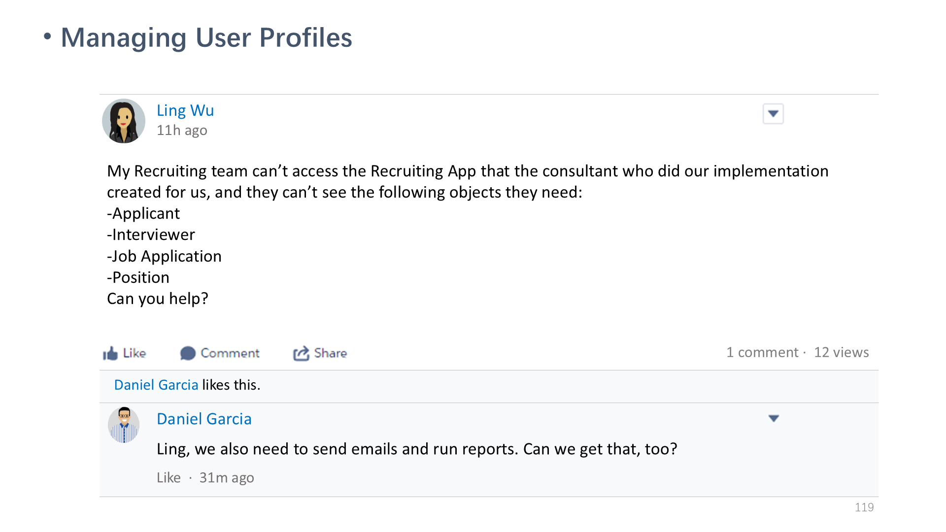 Managing User Profiles