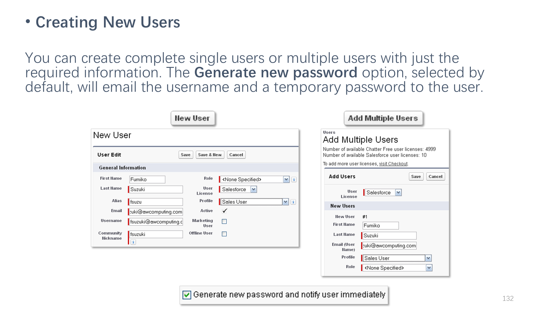 Creating New Users