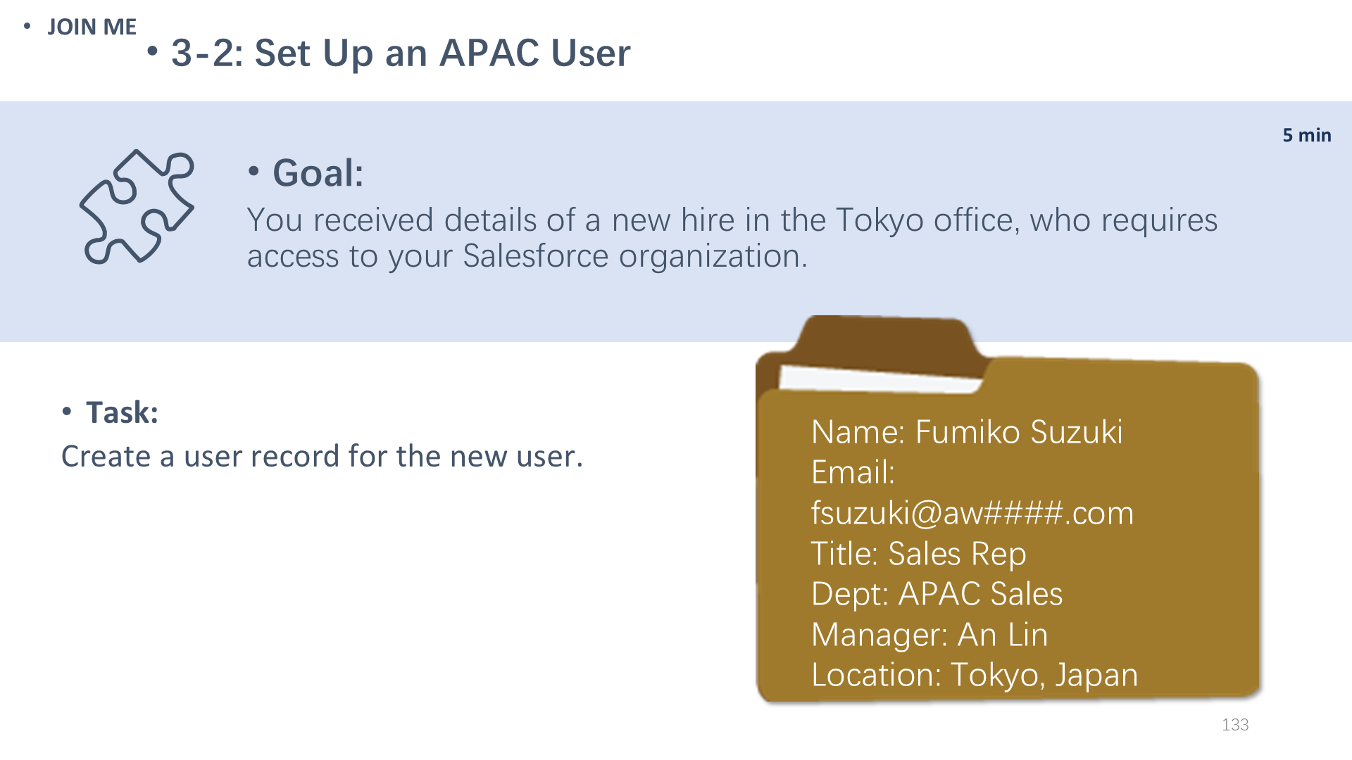 3-2: Set Up an APAC User