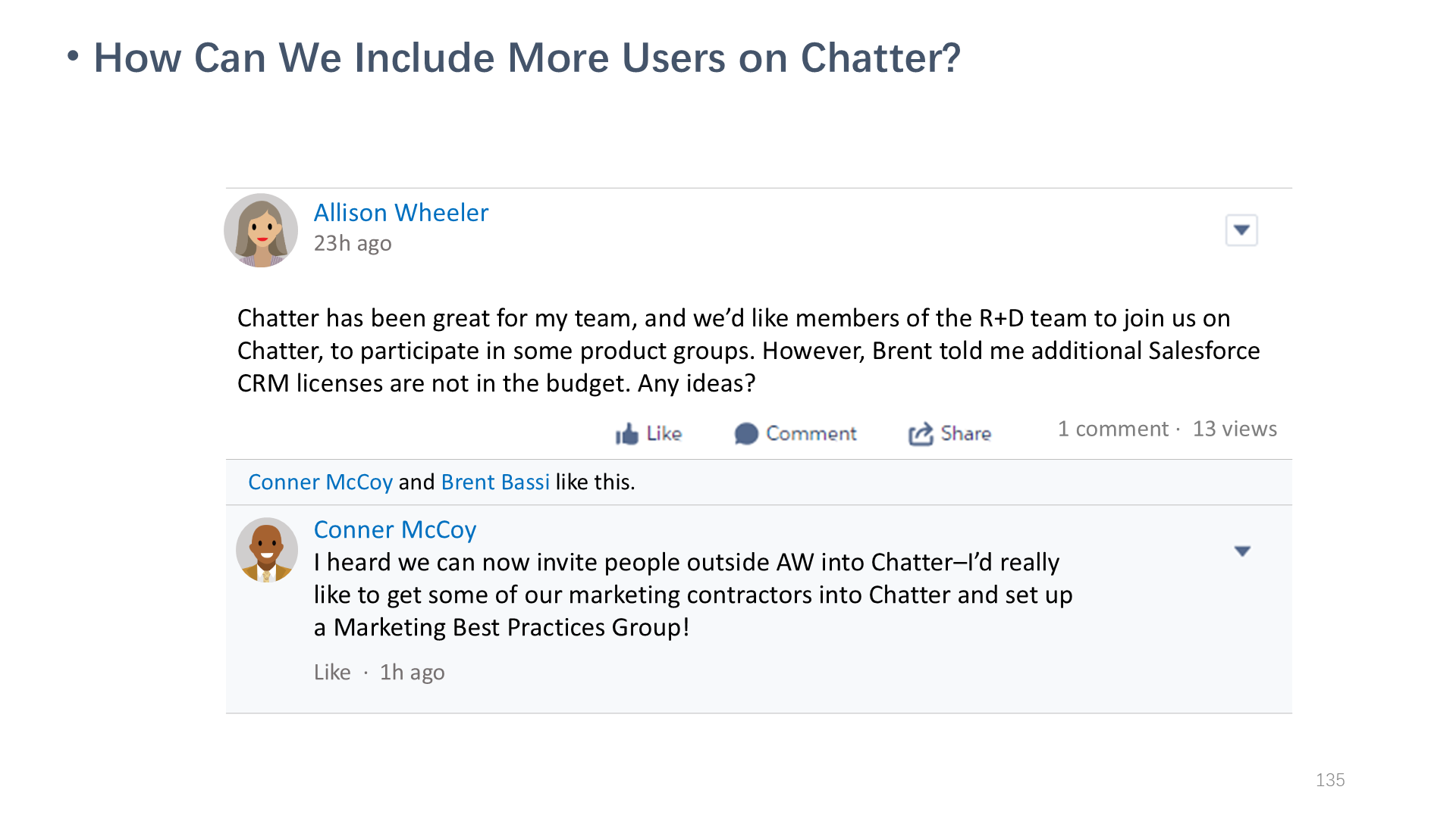 How Can We Include More Users on Chatter?