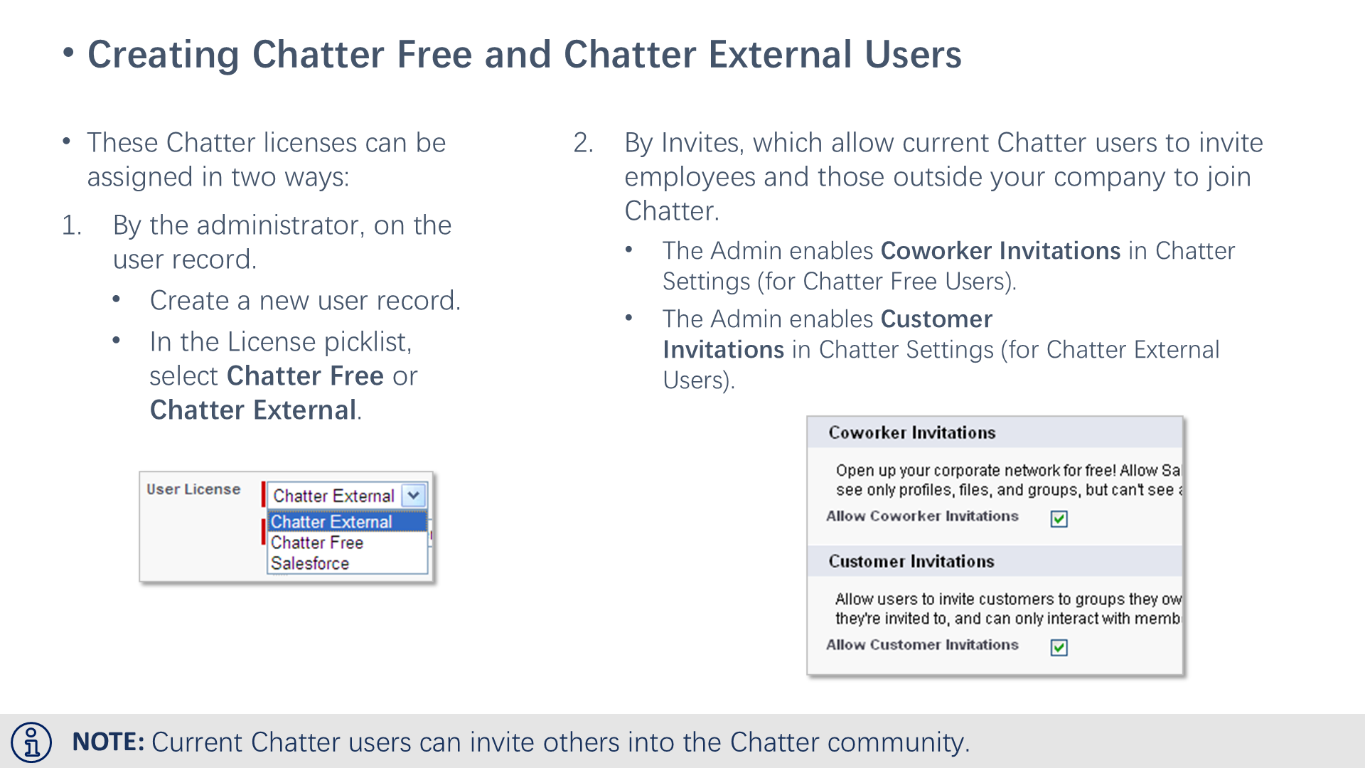 Creating Chatter Free and Chatter External Users