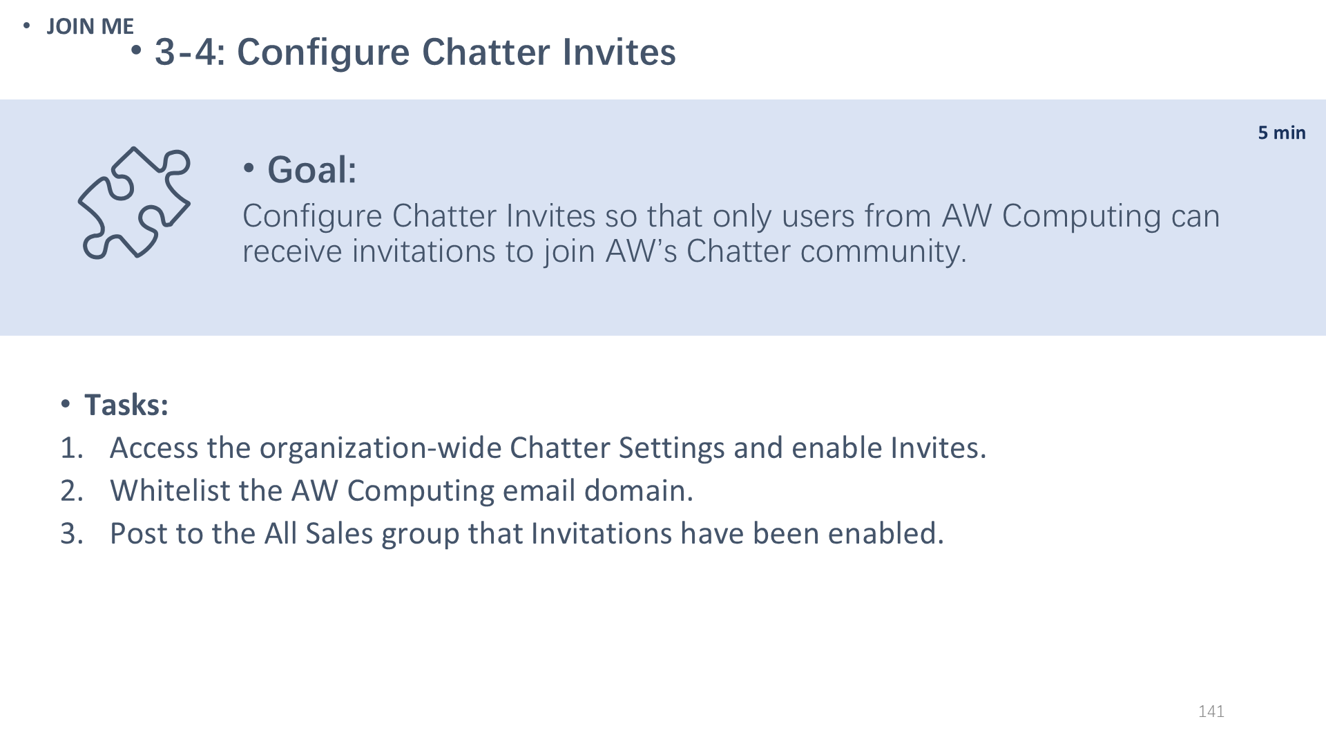 3-4: Configure Chatter Invites