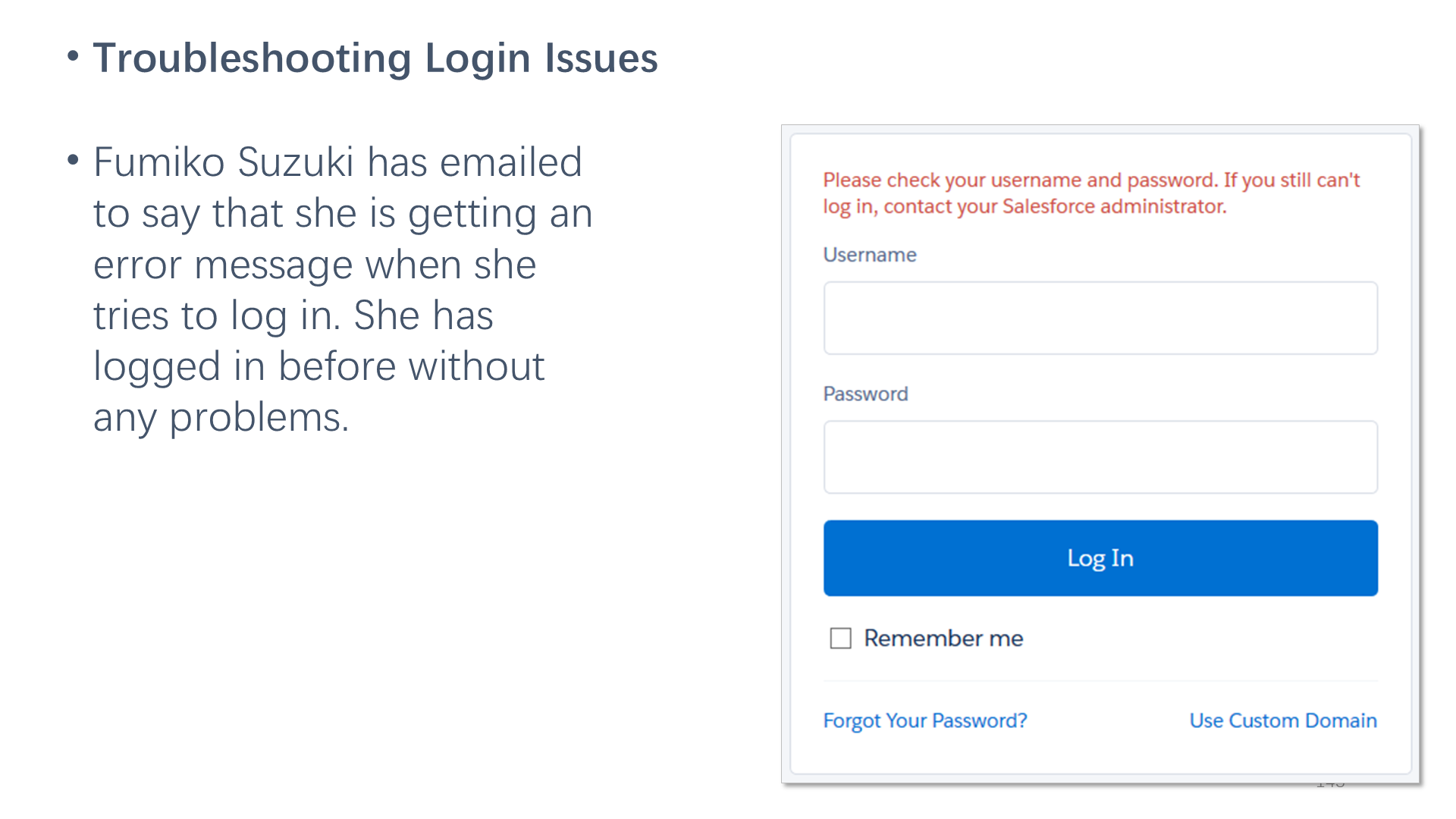 Troubleshooting Login Issues