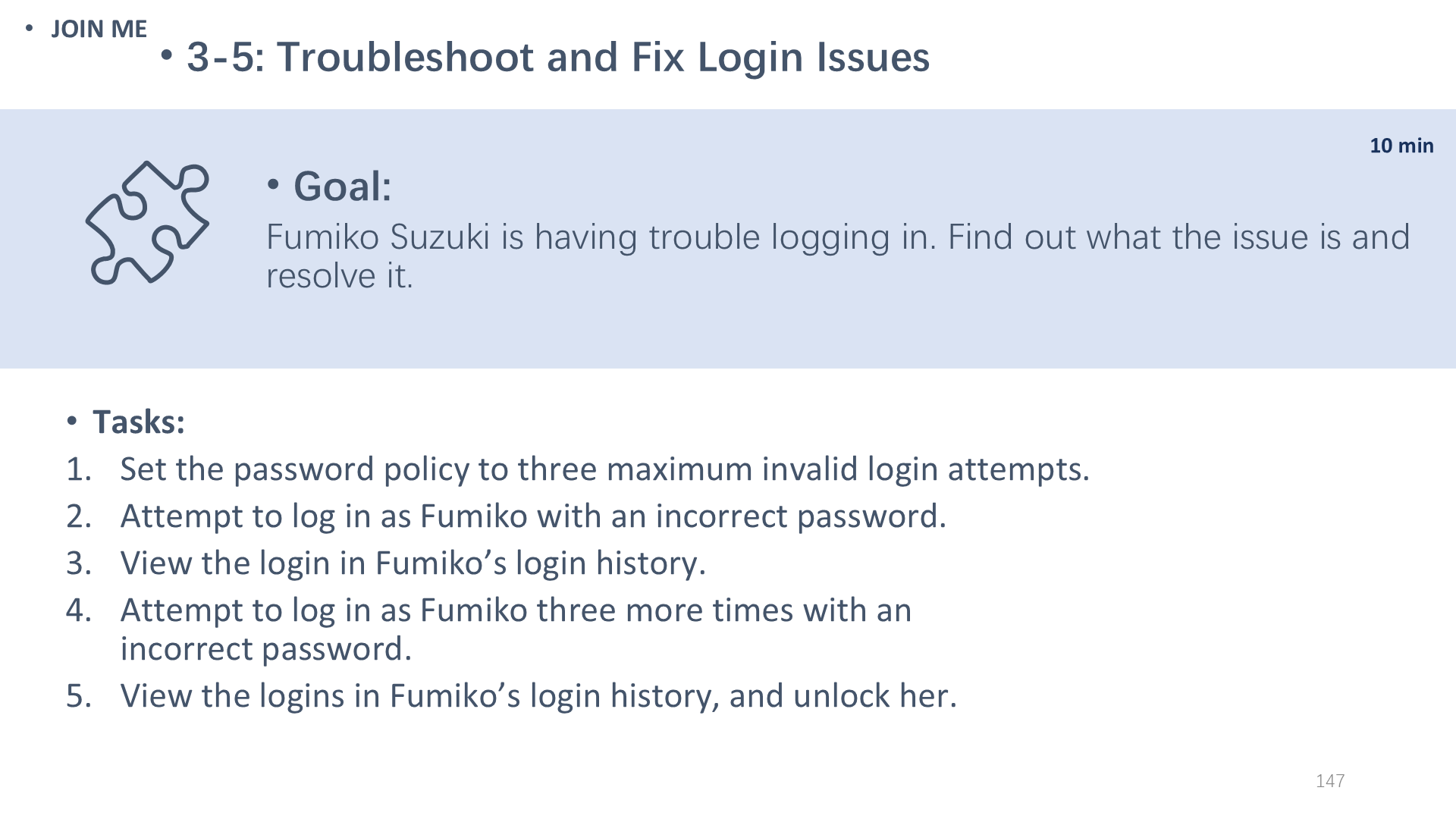 3-5: Troubleshoot and Fix Login Issues