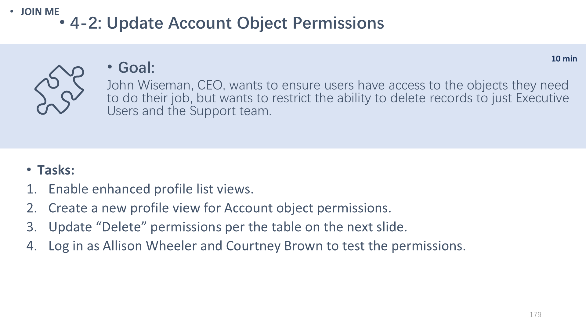 4-2: Update Account Object Permissions