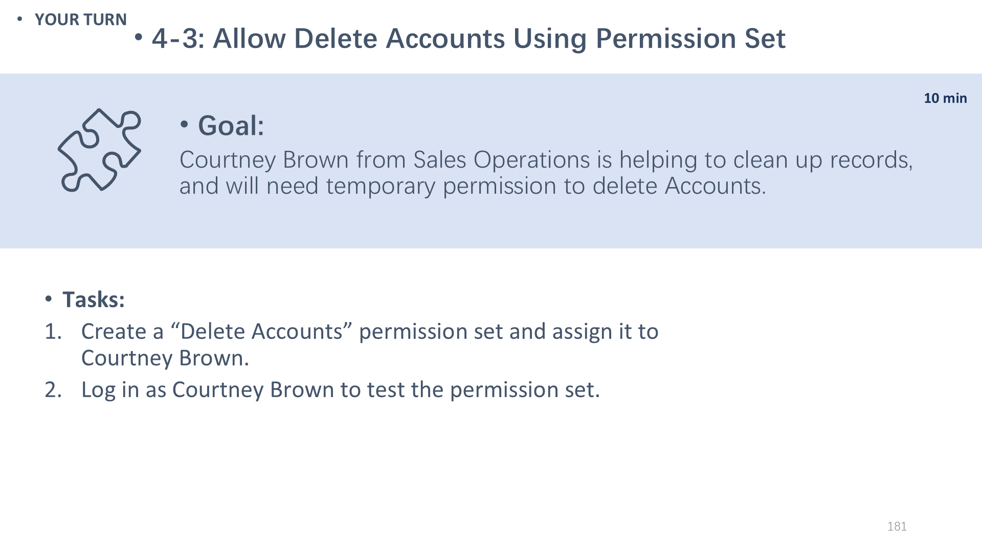 4-3: Allow Delete Accounts Using Permission Set