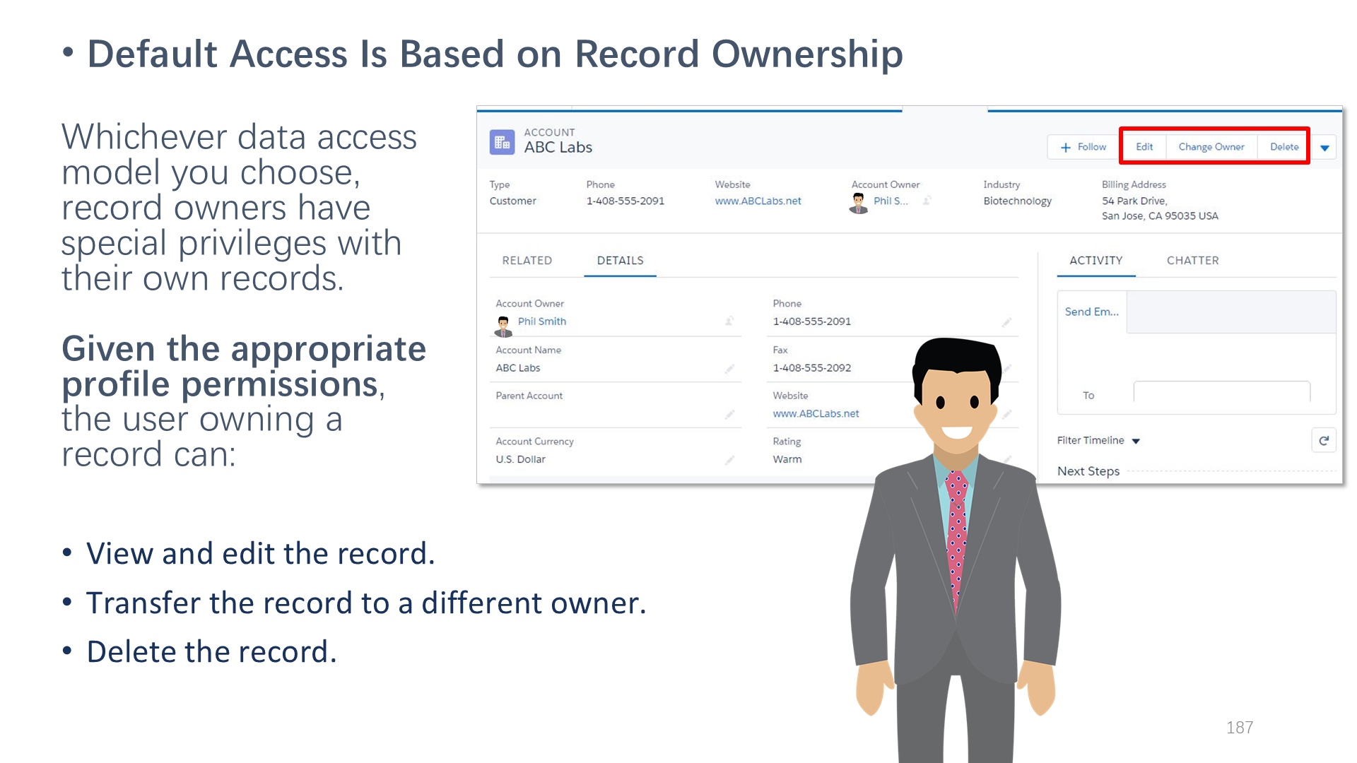 Default Access Is Based on Record Ownership