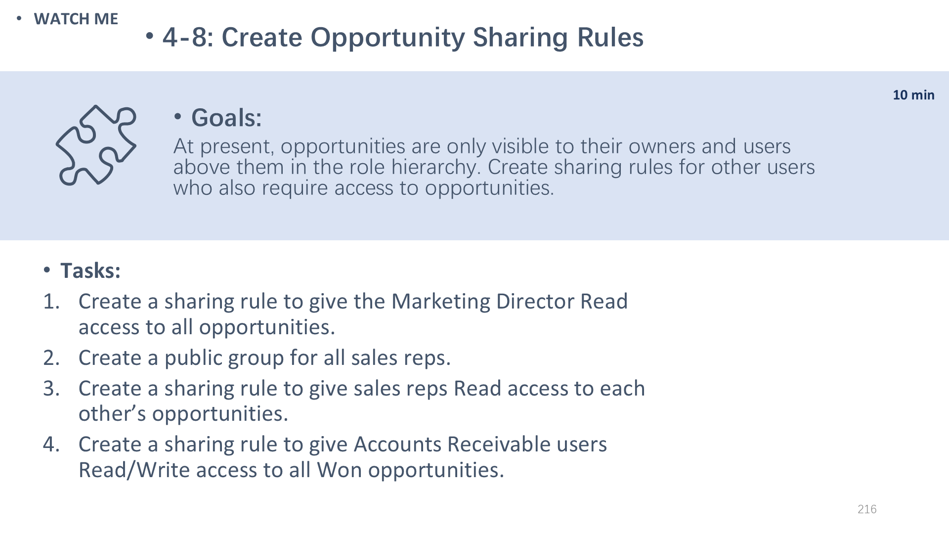 4-8: Create Opportunity Sharing Rules