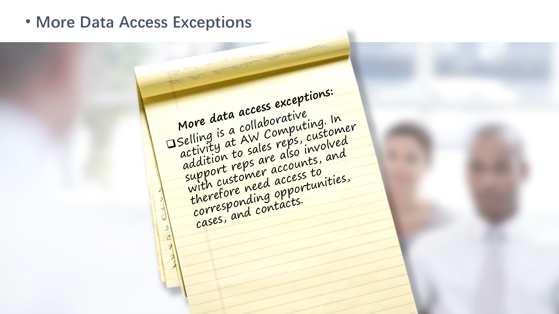 More Data Access Exceptions