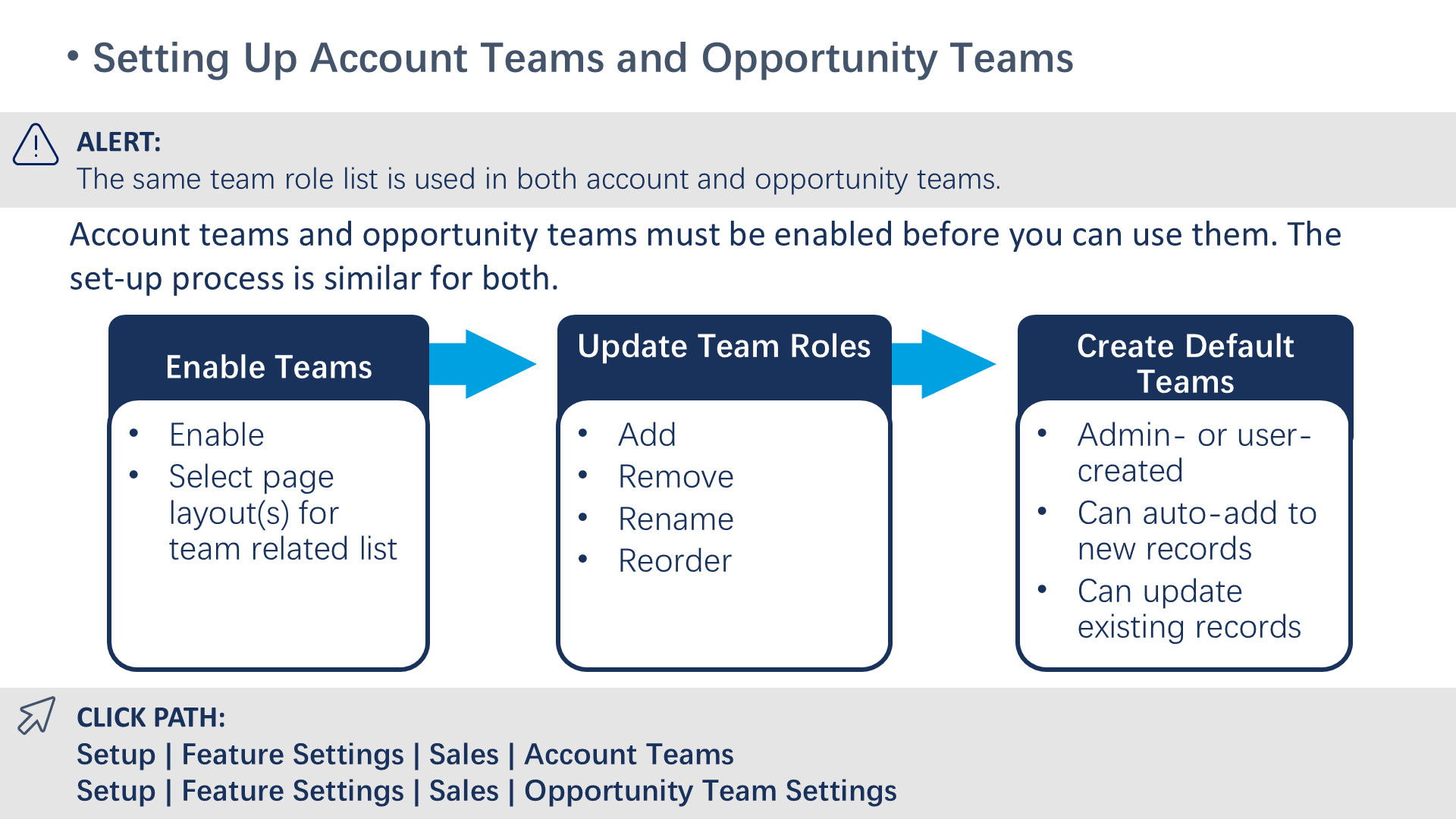 Setting Up Account Teams and Opportunity Teams