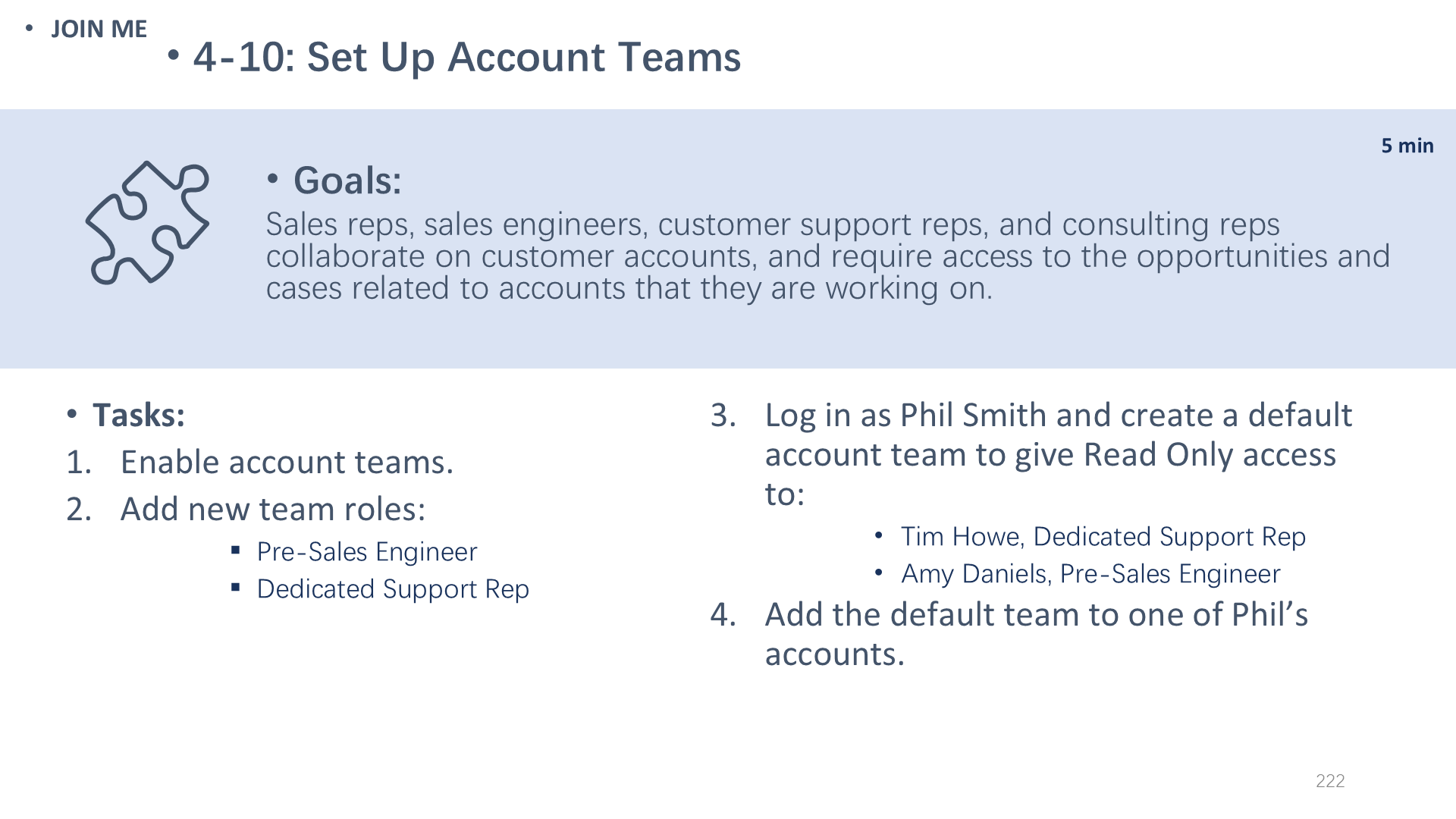 4-10: Set Up Account Teams