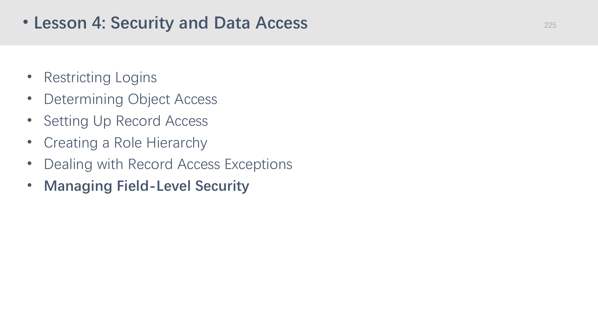 Lesson 4: Security and Data Access