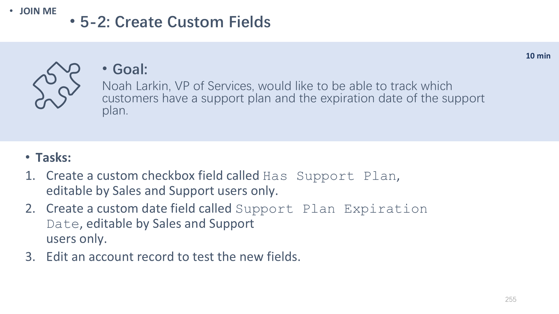 5-2: Create Custom Fields