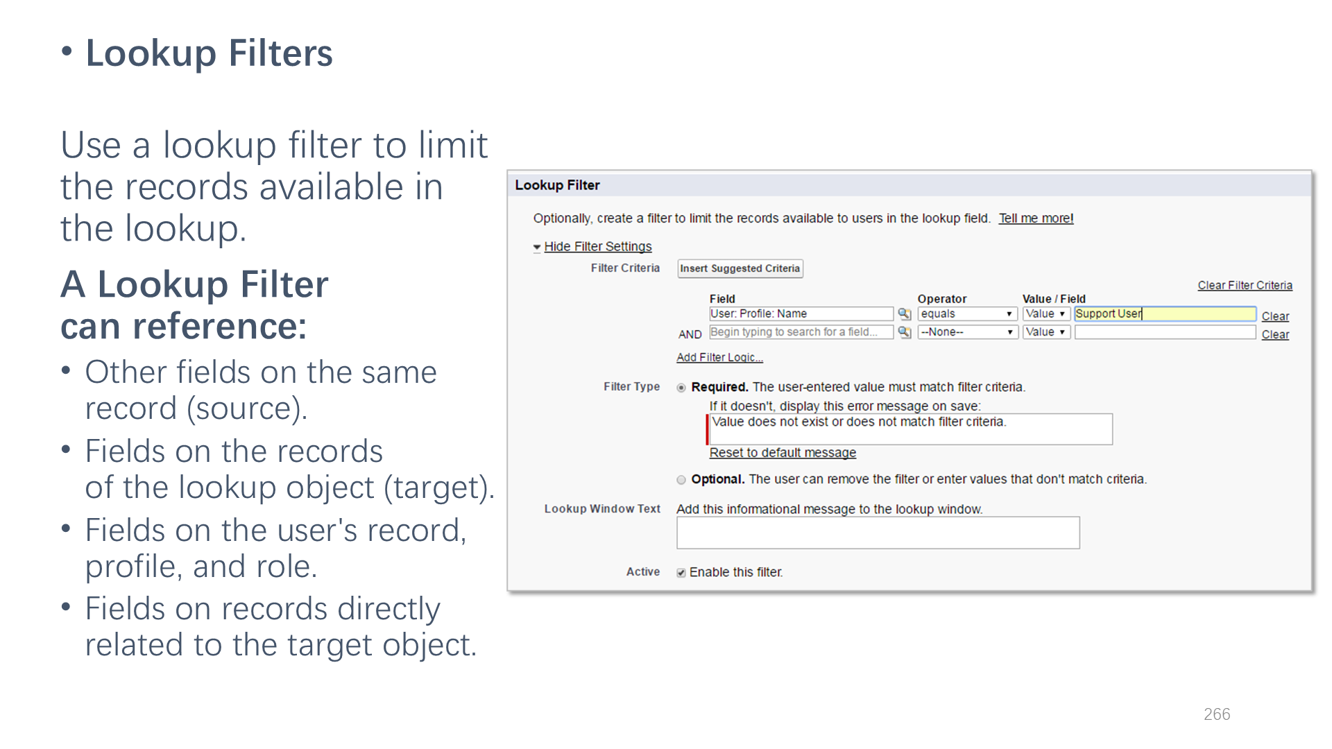 Lookup Filters