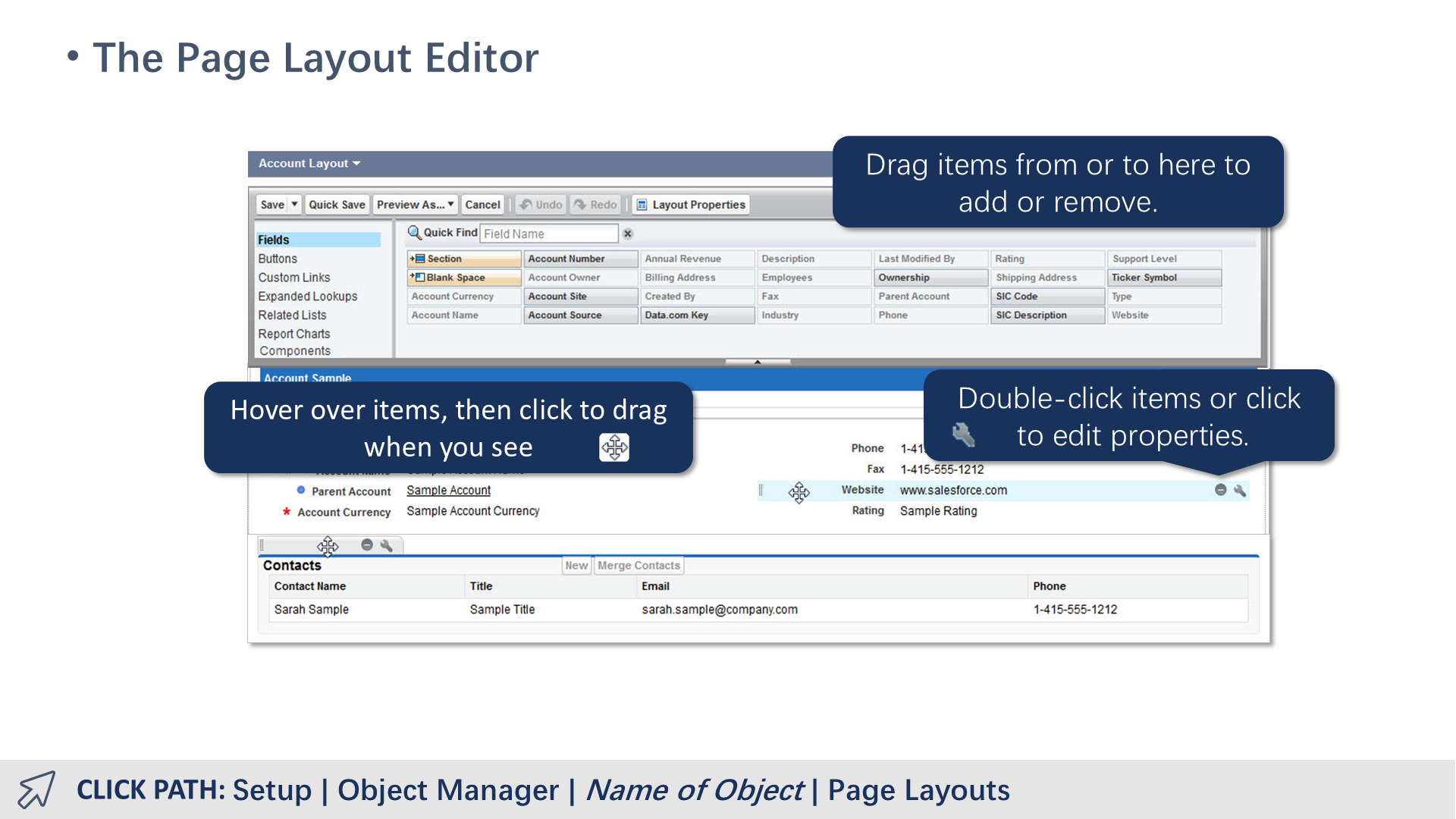 The Page Layout Editor