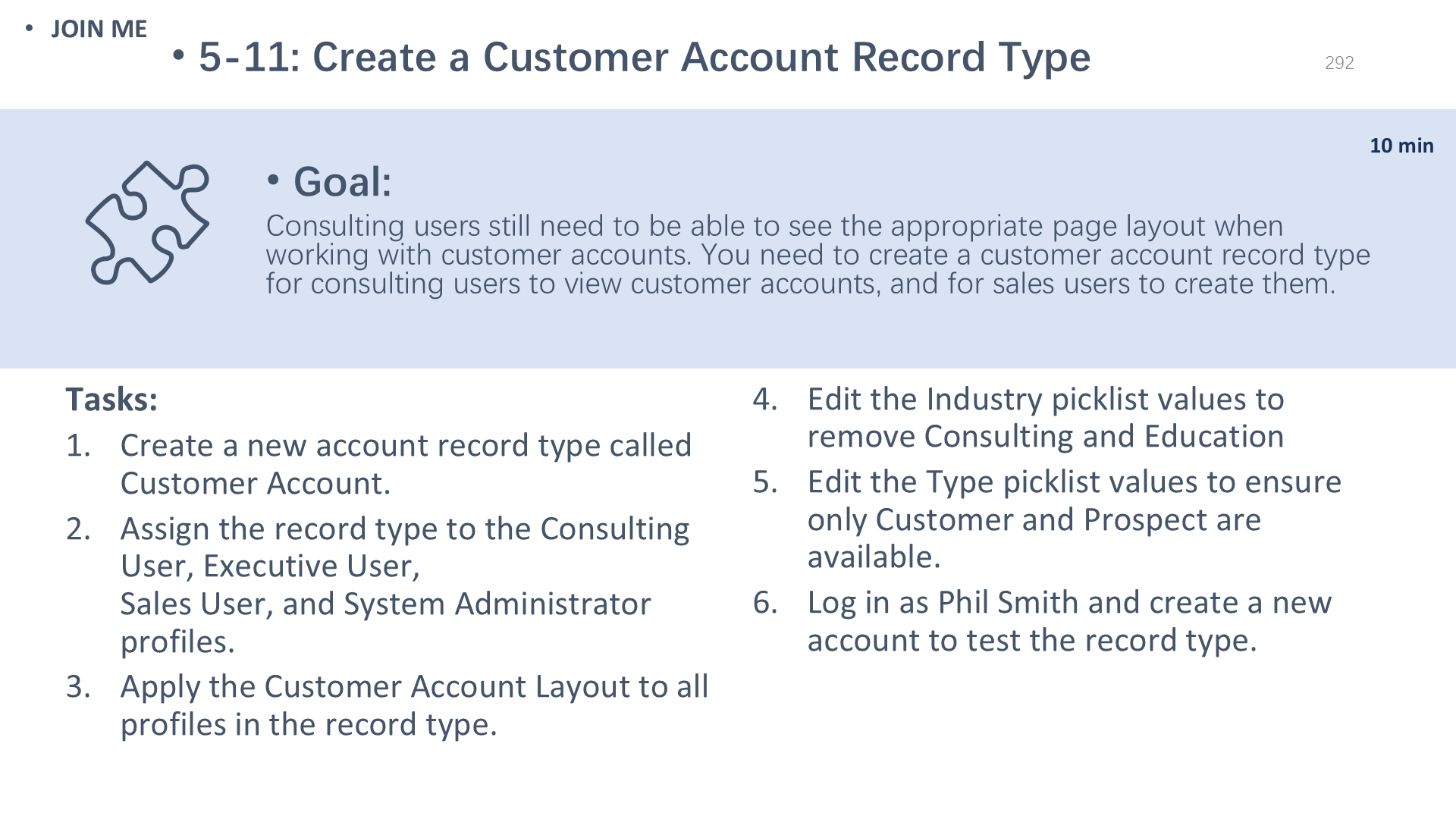 5-11: Create a Customer Account Record Type