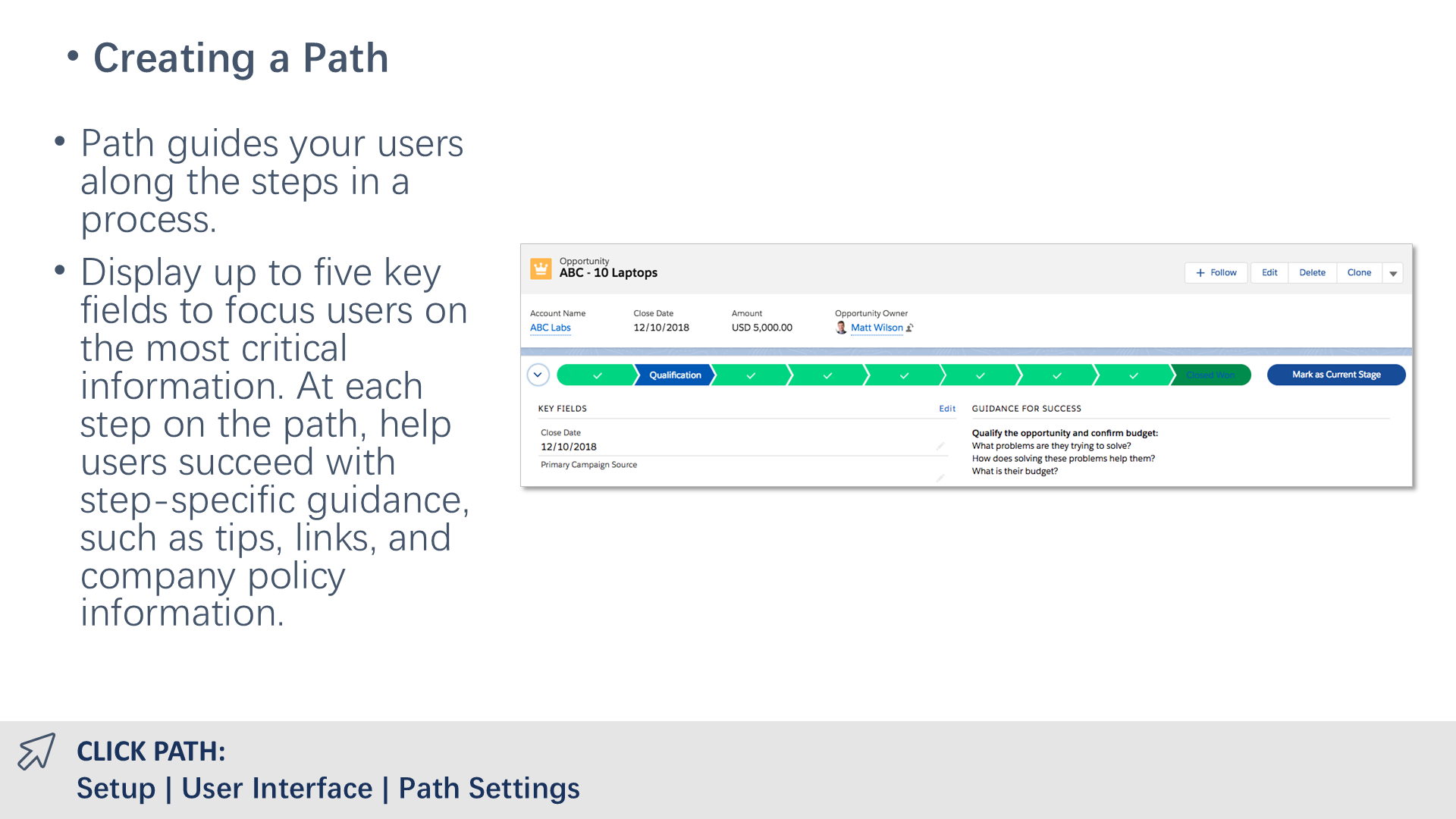 Creating a Path