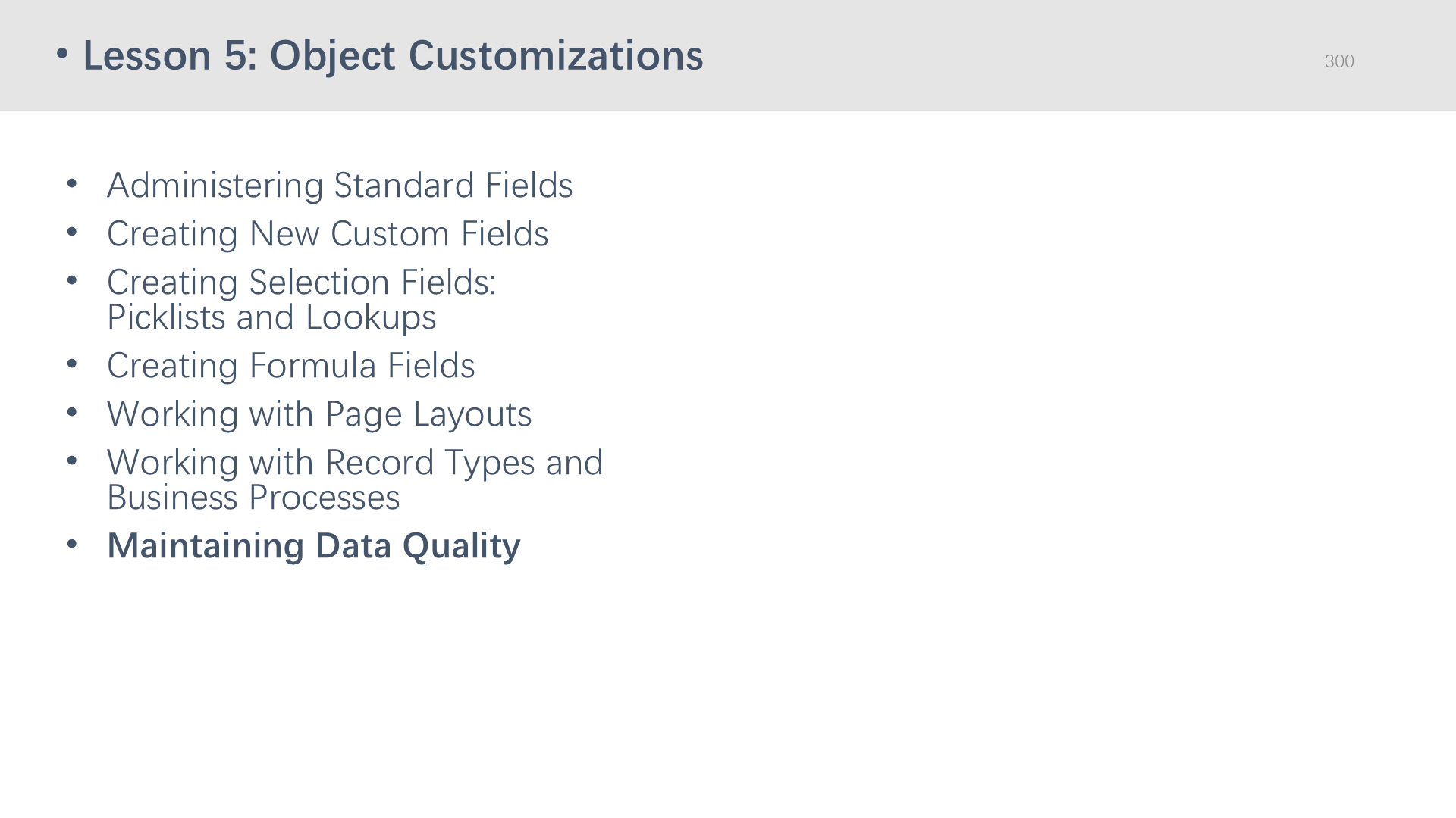 Lesson 5: Object Customizations