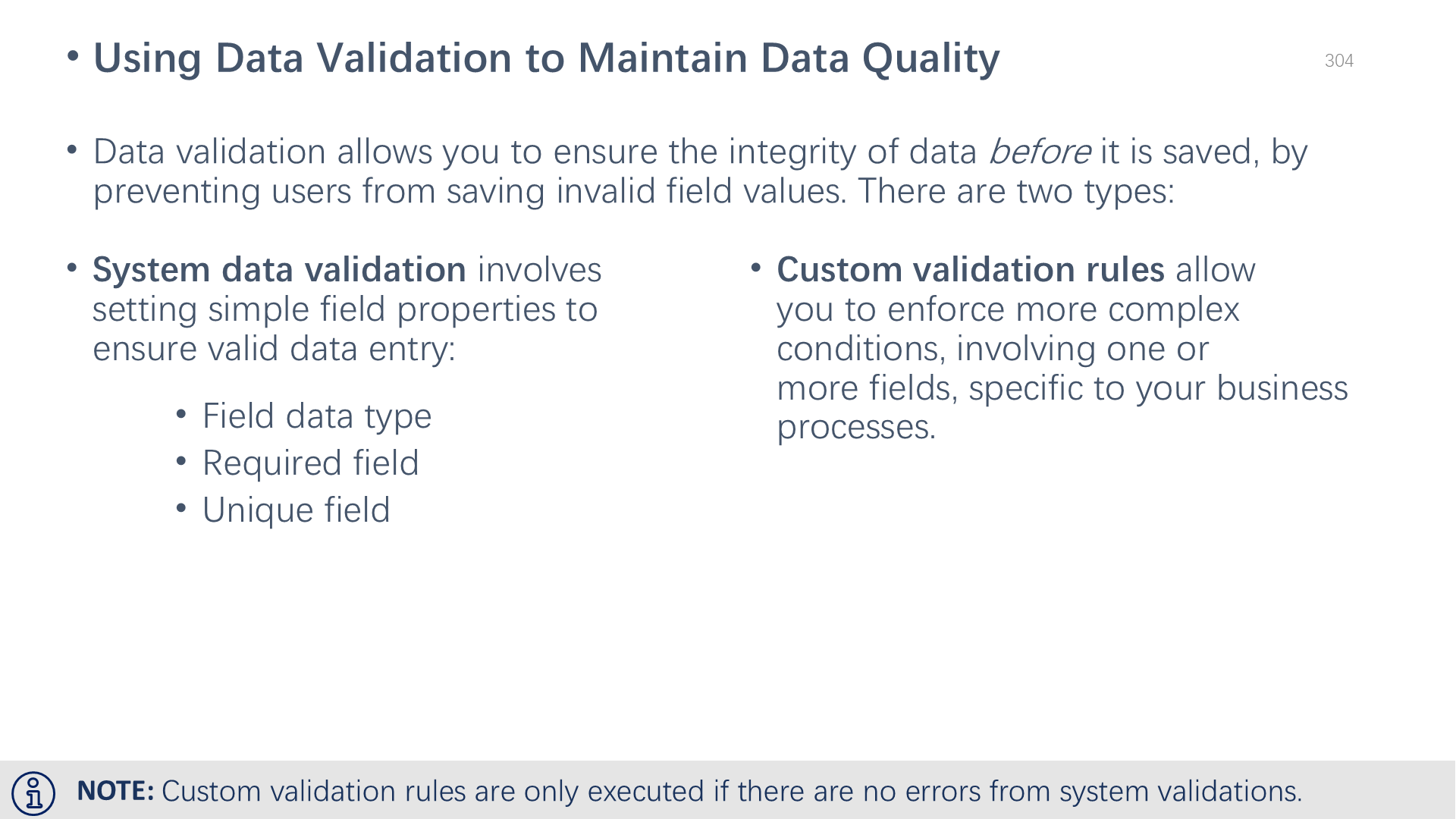 Using Data Validation to Maintain Data Quality