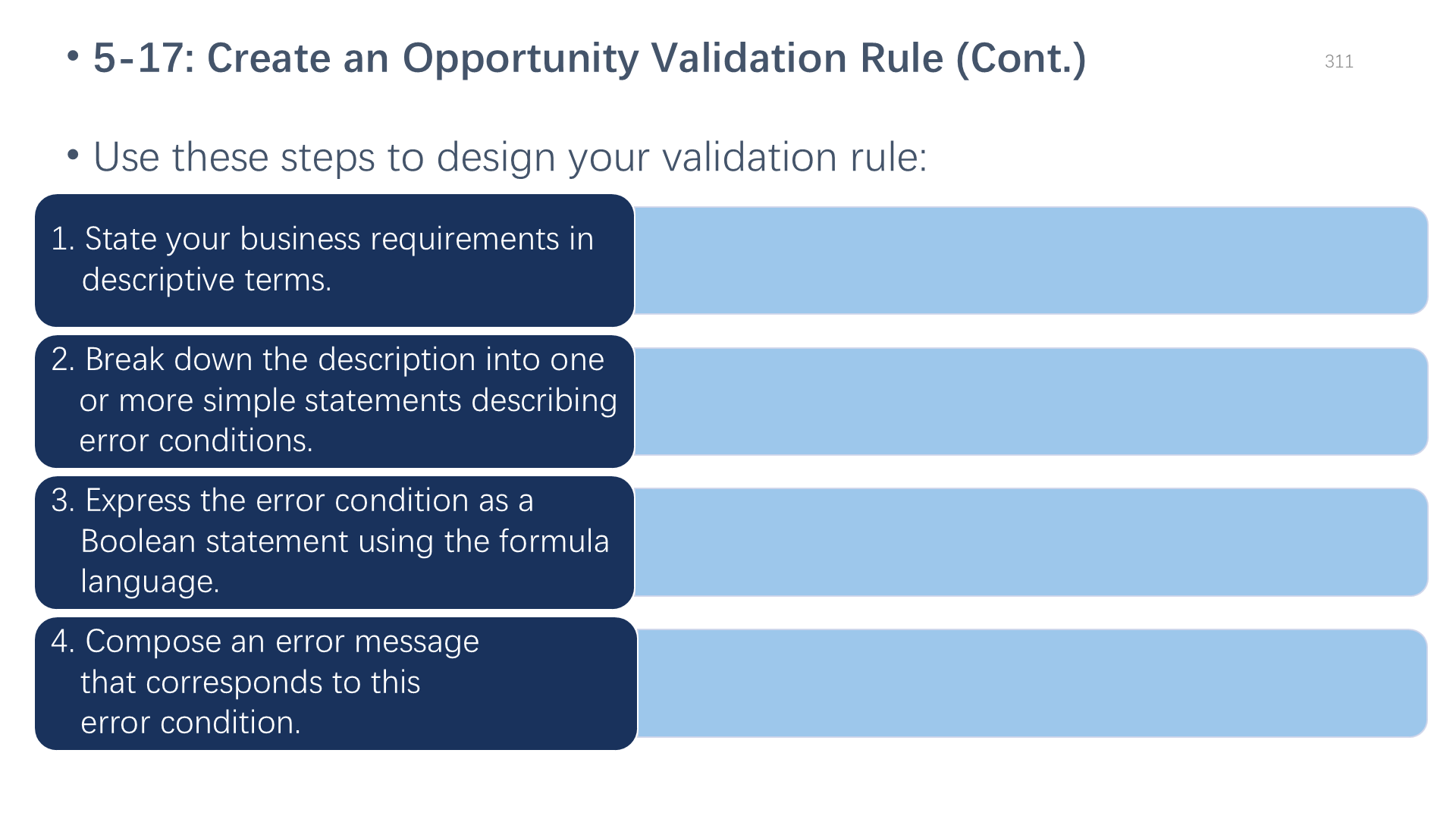 5-17: Create an Opportunity Validation Rule (Cont.)