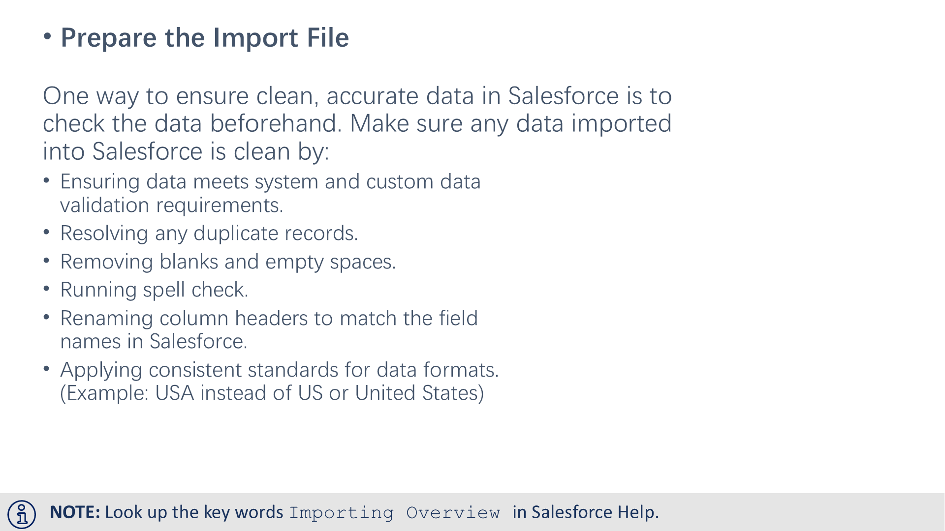 Prepare the Import File