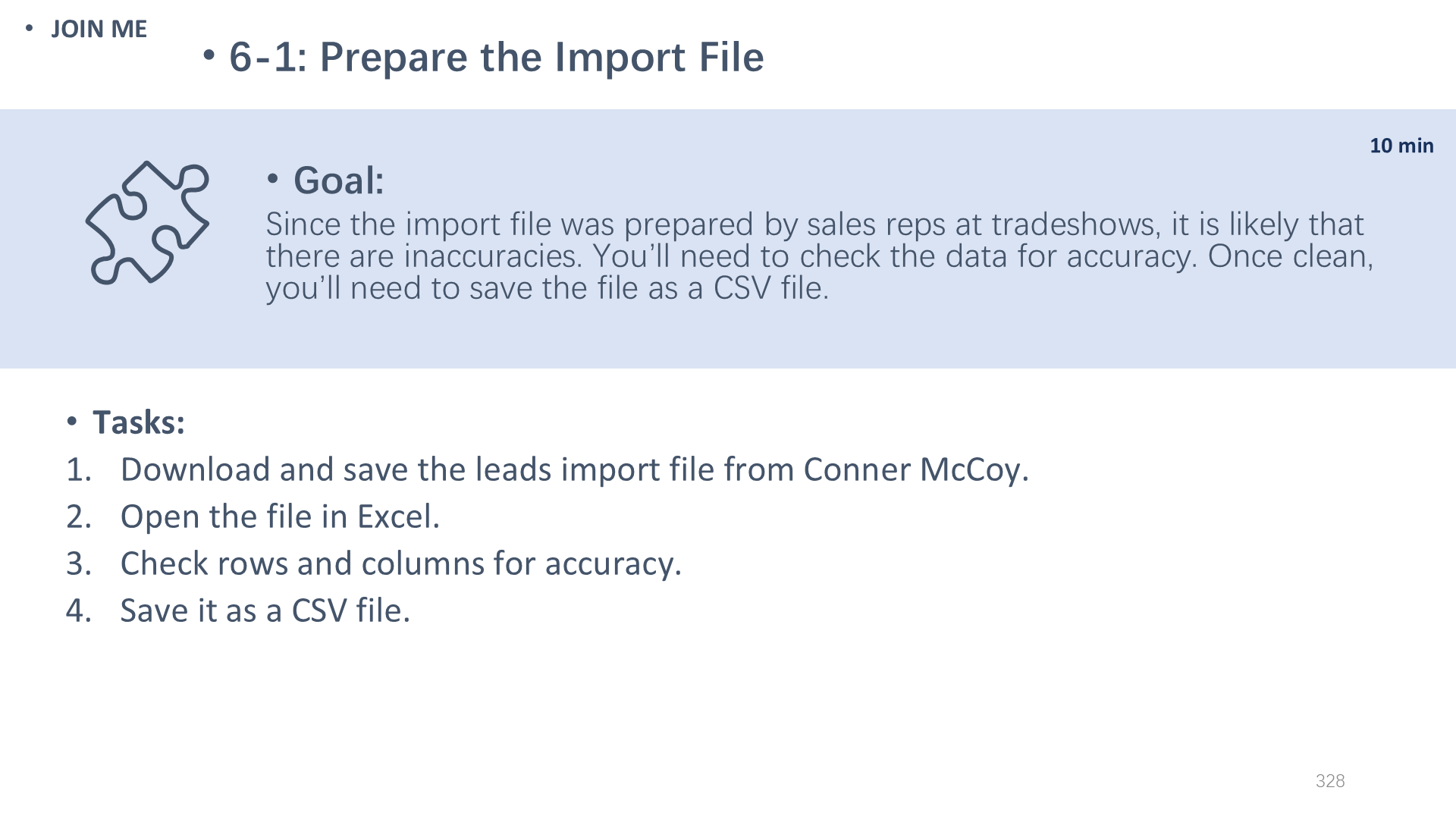 6-1: Prepare the Import File