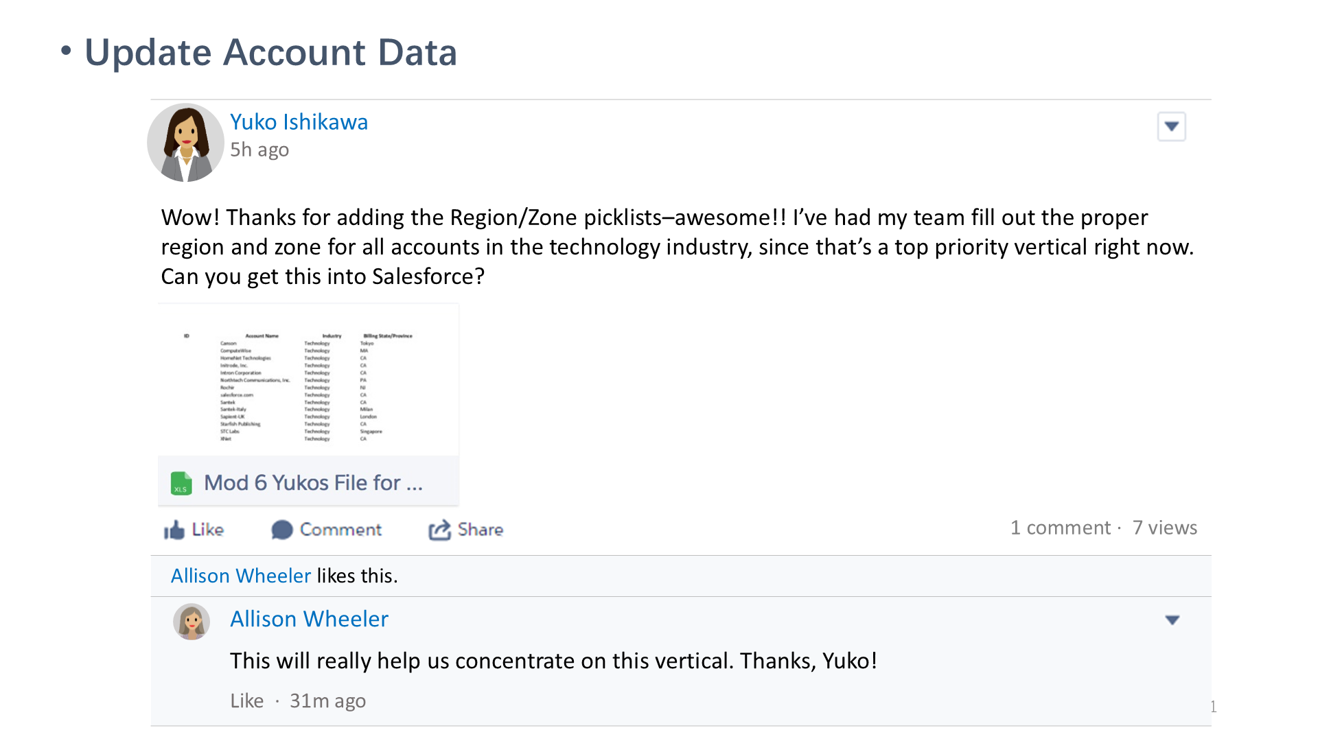 Update Account Data
