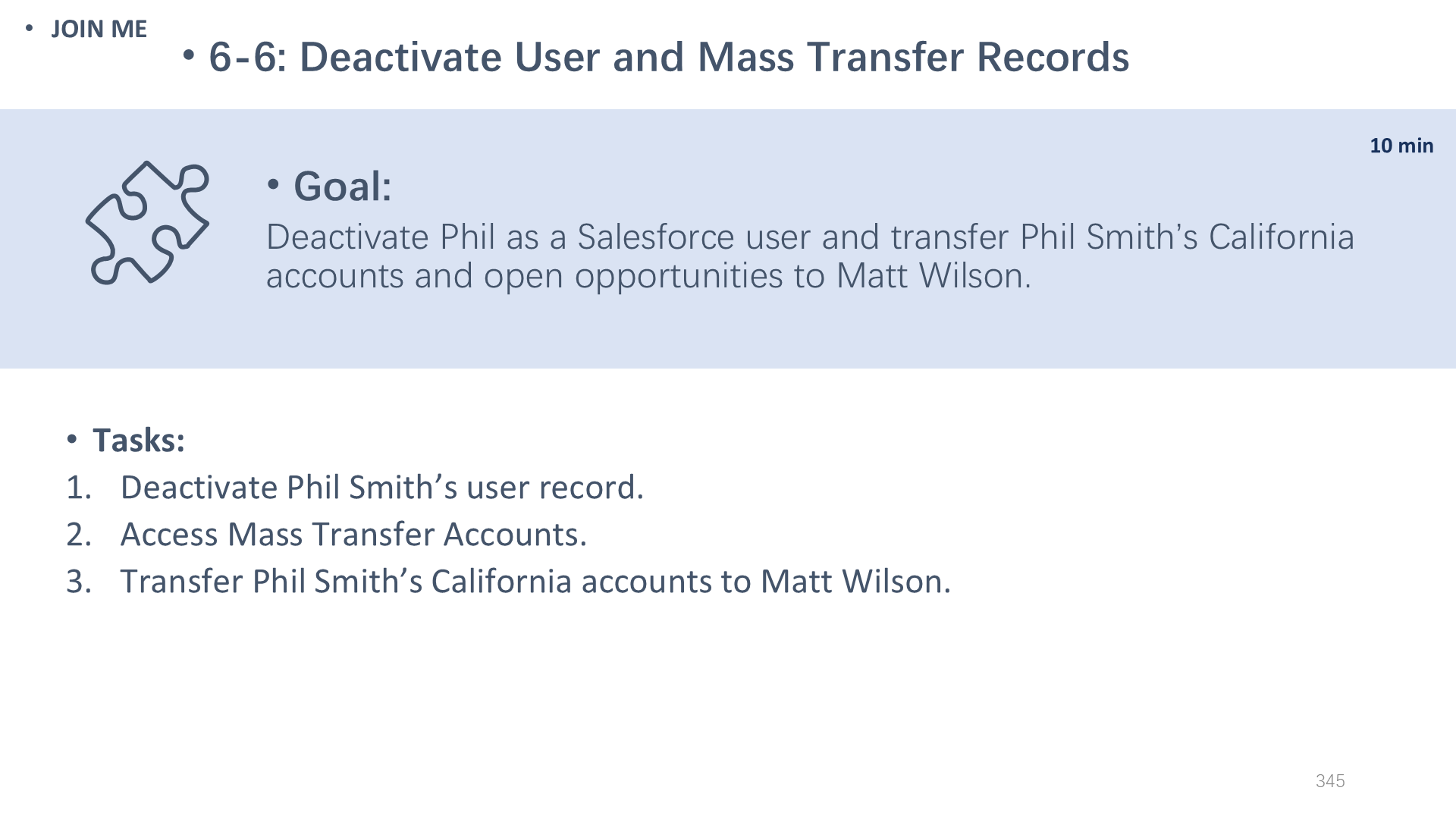 6-6: Deactivate User and Mass Transfer Records