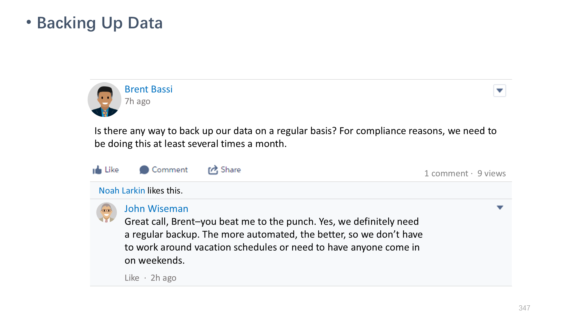 Backing Up Data