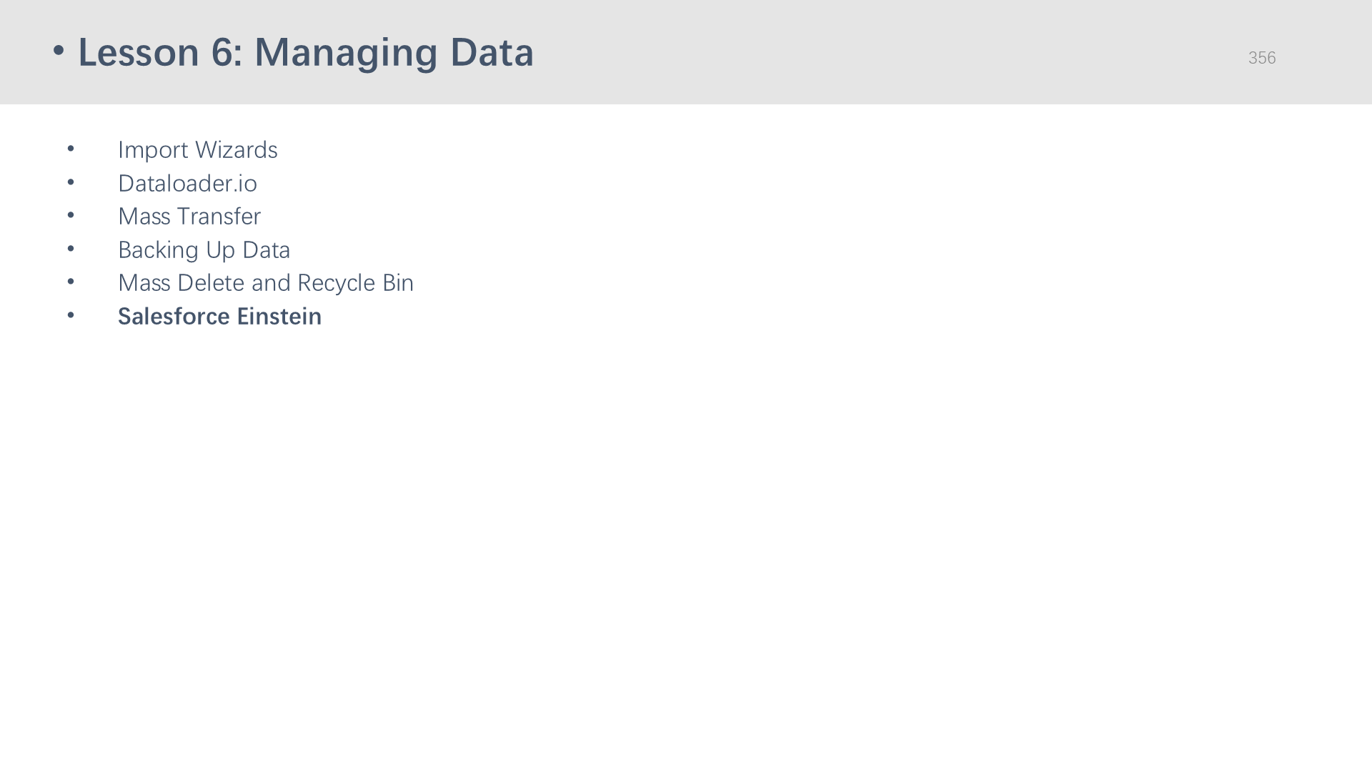 Lesson 6: Managing Data