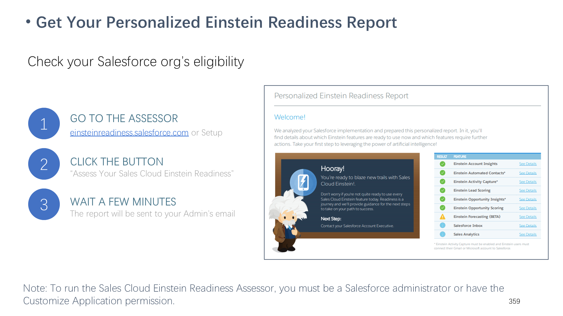 Get Your Personalized Einstein Readiness Report