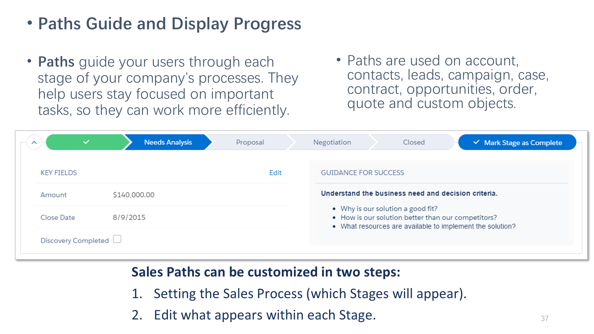 Paths Guide and Display Progress