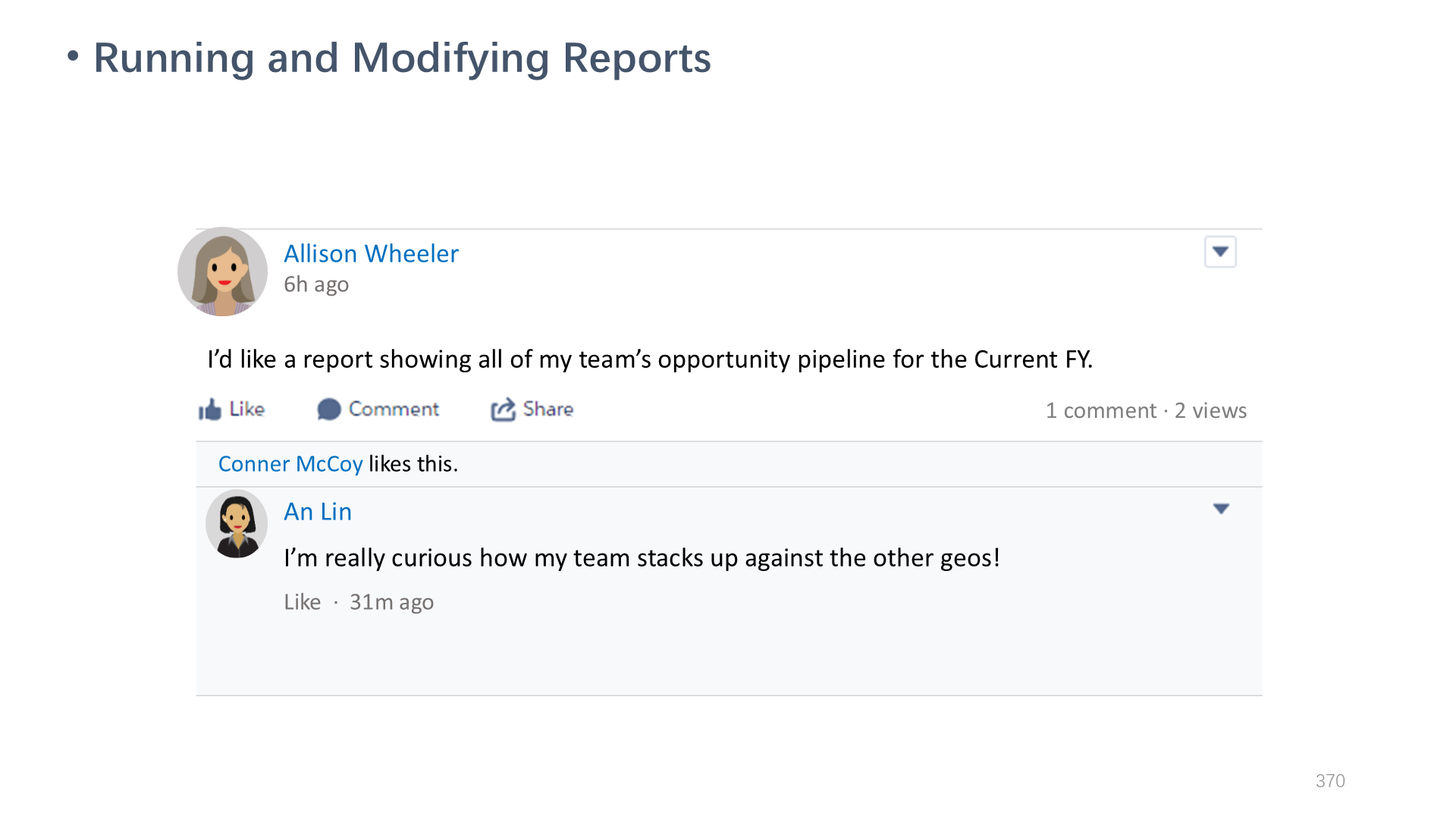 Running and Modifying Reports