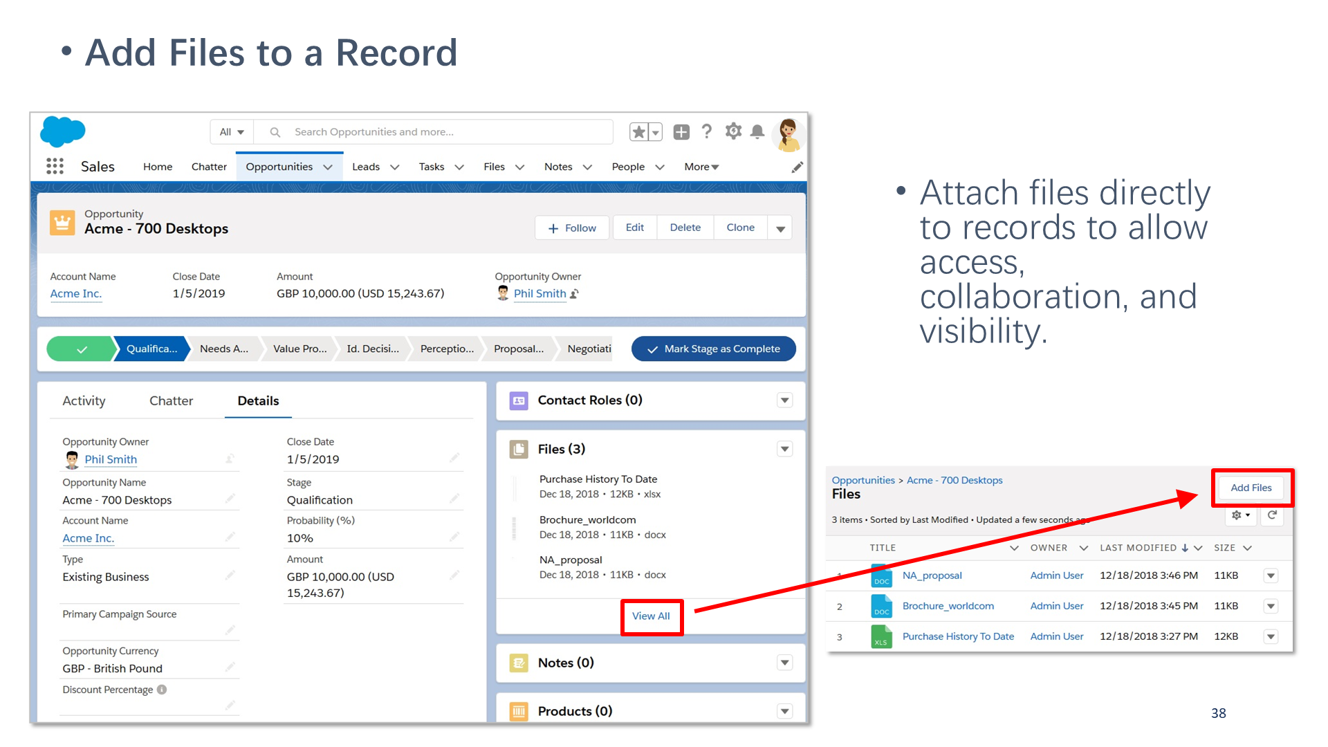 Add Files to a Record