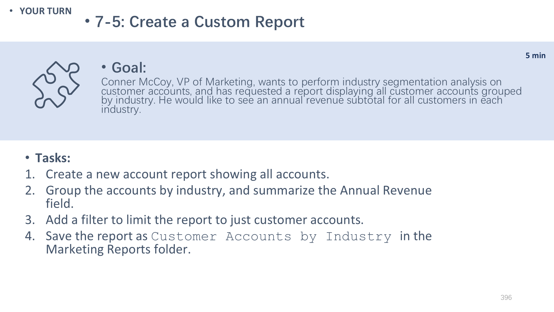 7-5: Create a Custom Report
