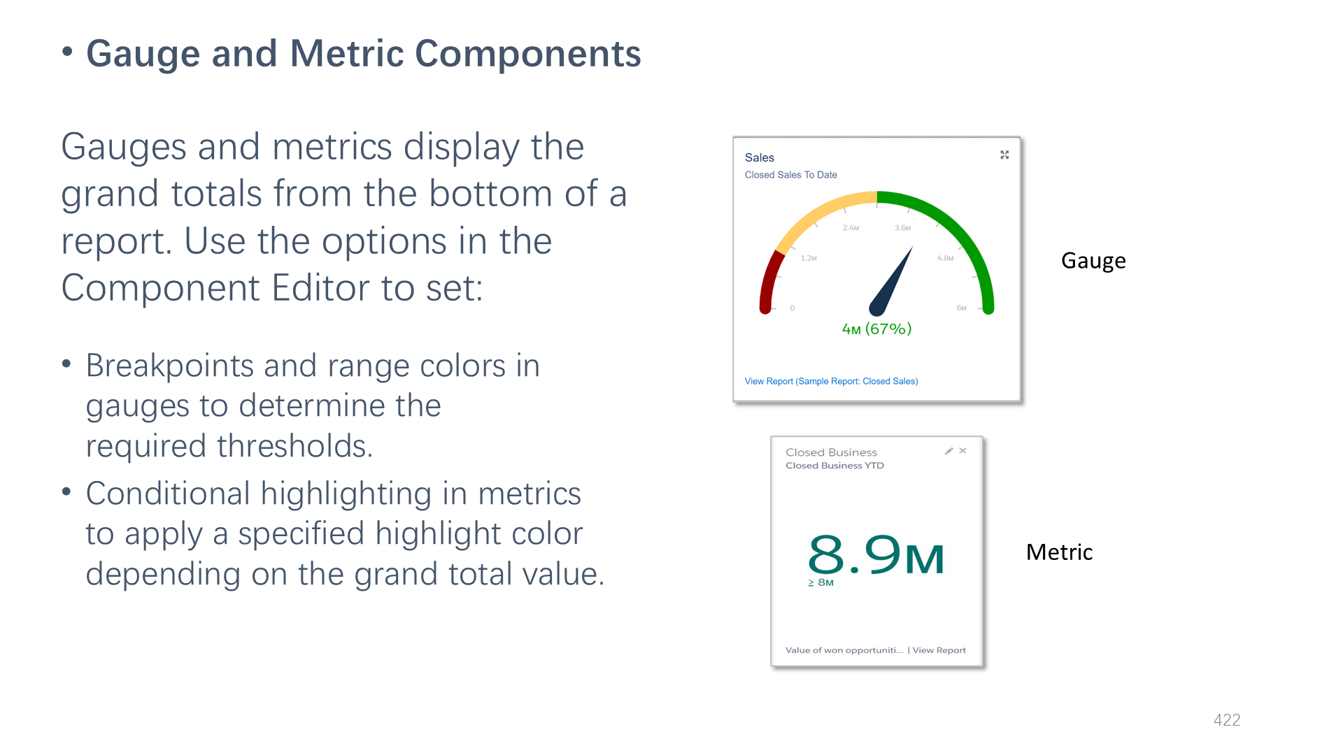 Gauge and Metric Components