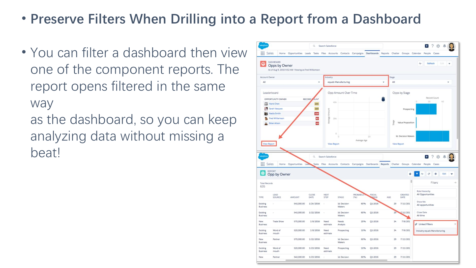 Preserve Filters When Drilling into a Report from a Dashboard