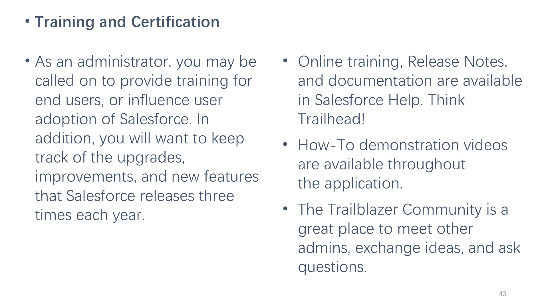 Training and Certification