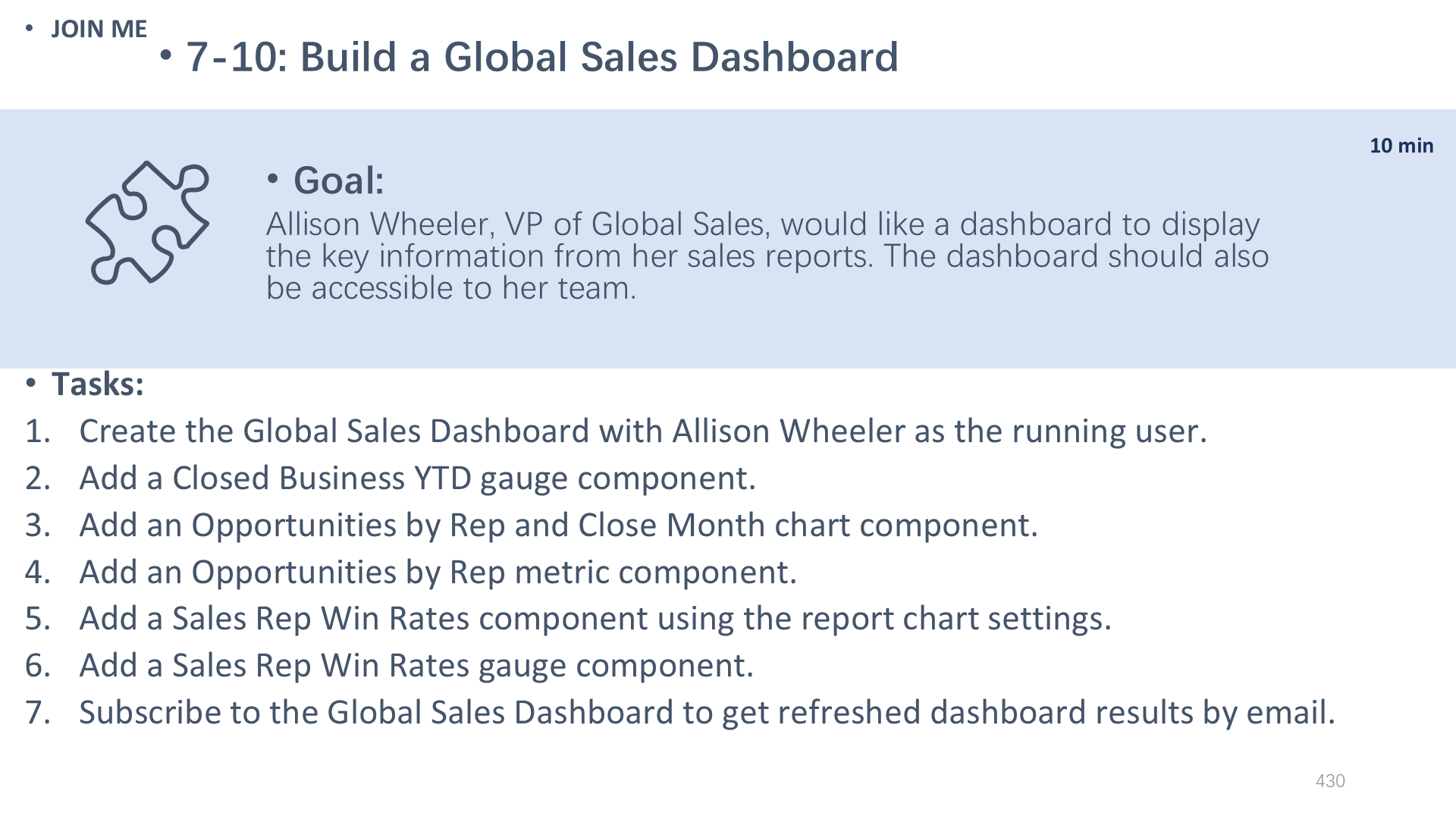 7-10: Build a Global Sales Dashboard