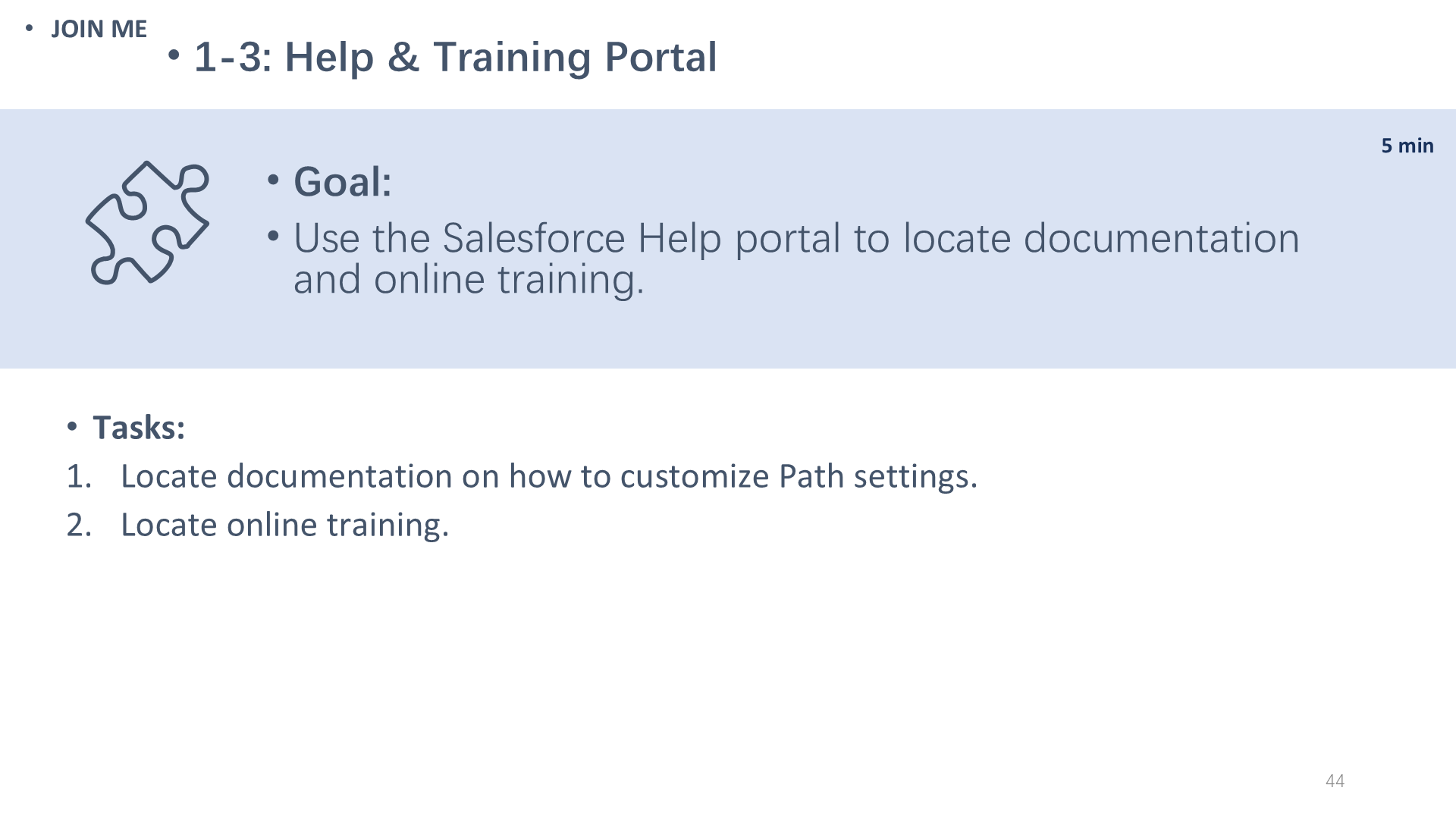 1-3: Help & Training Portal