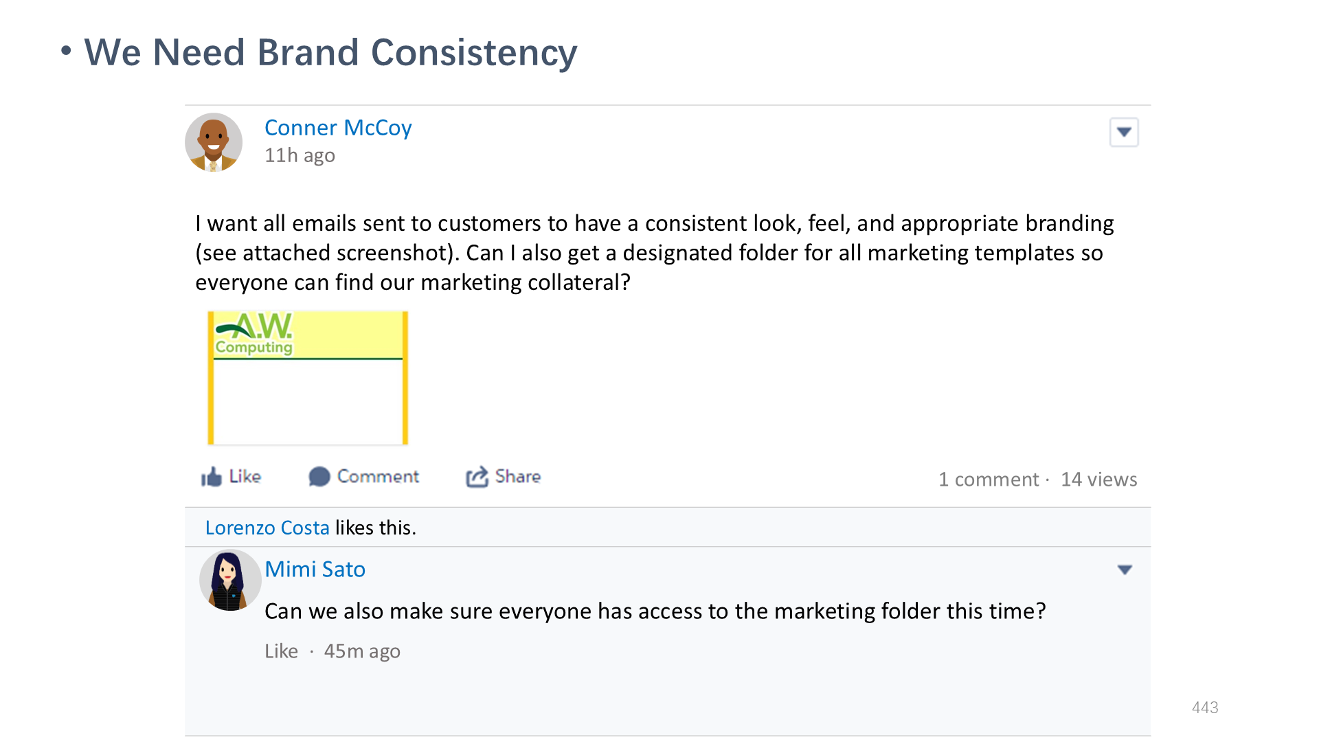 We Need Brand Consistency