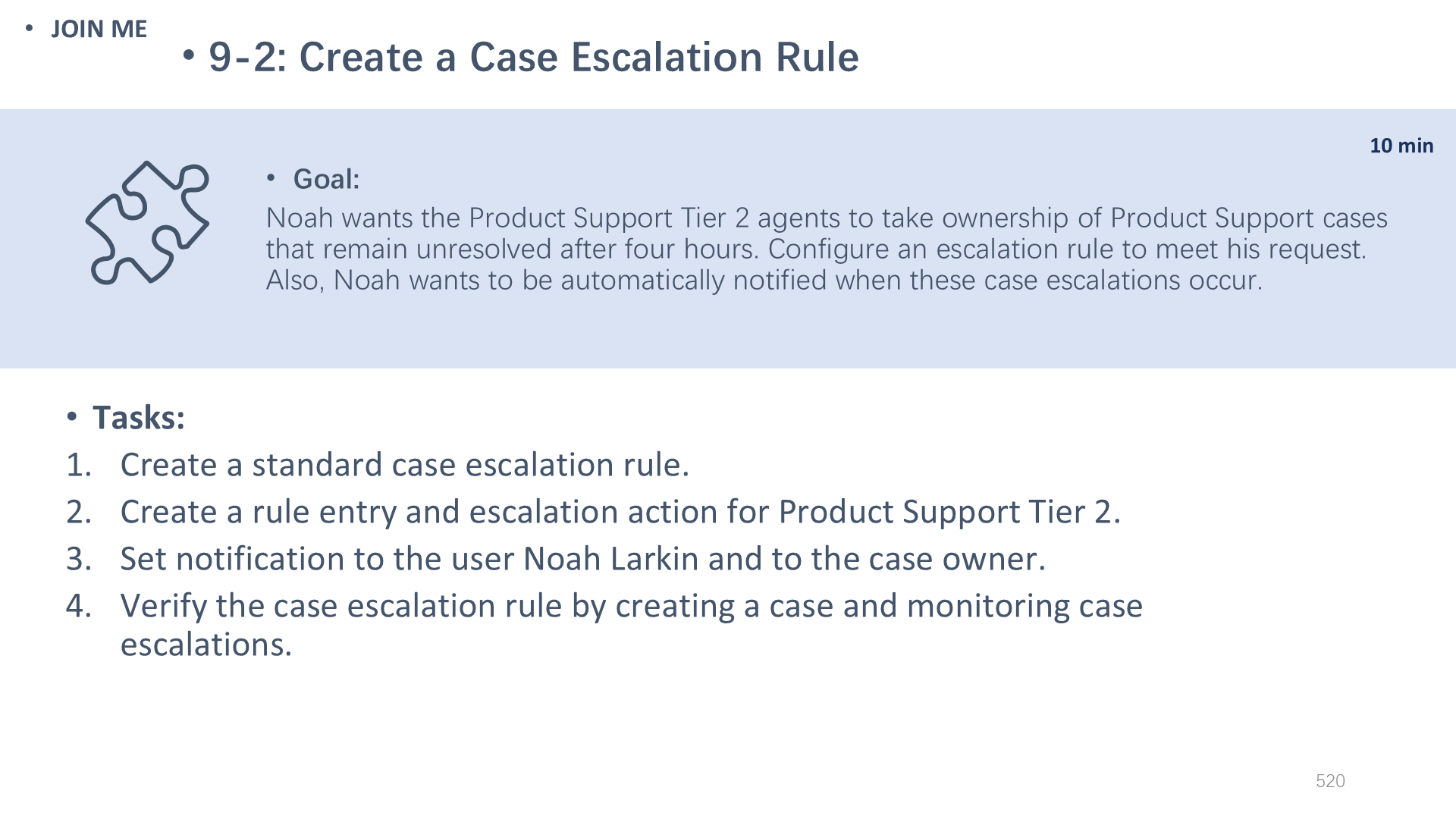 9-2: Create a Case Escalation Rule