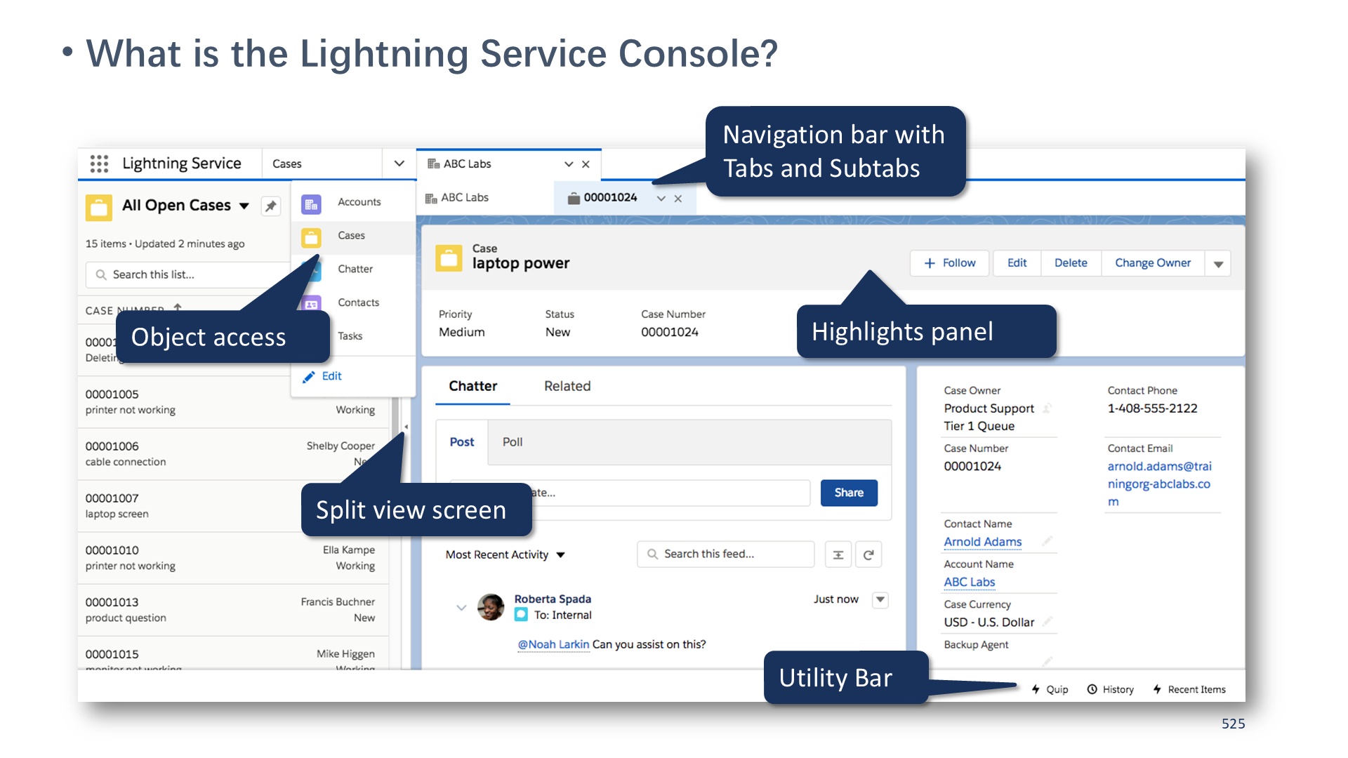 What is the Lightning Service Console?