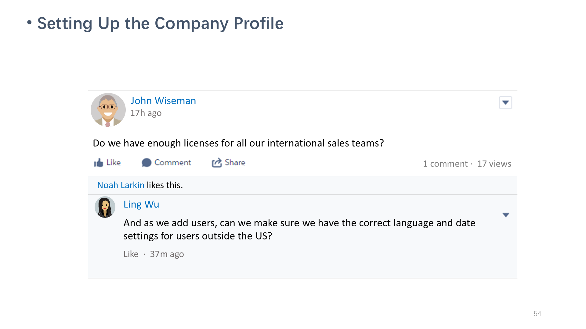 Setting Up the Company Profile