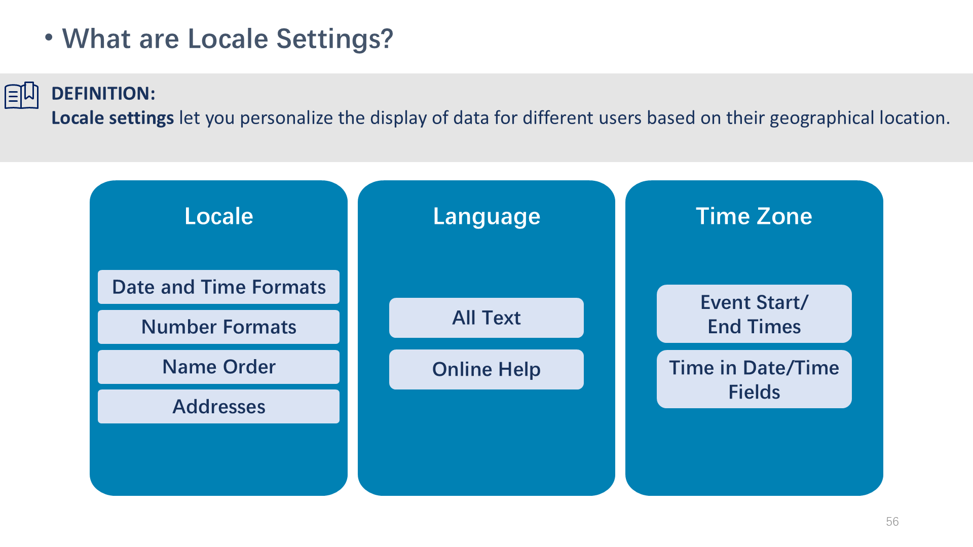 What are Locale Settings?