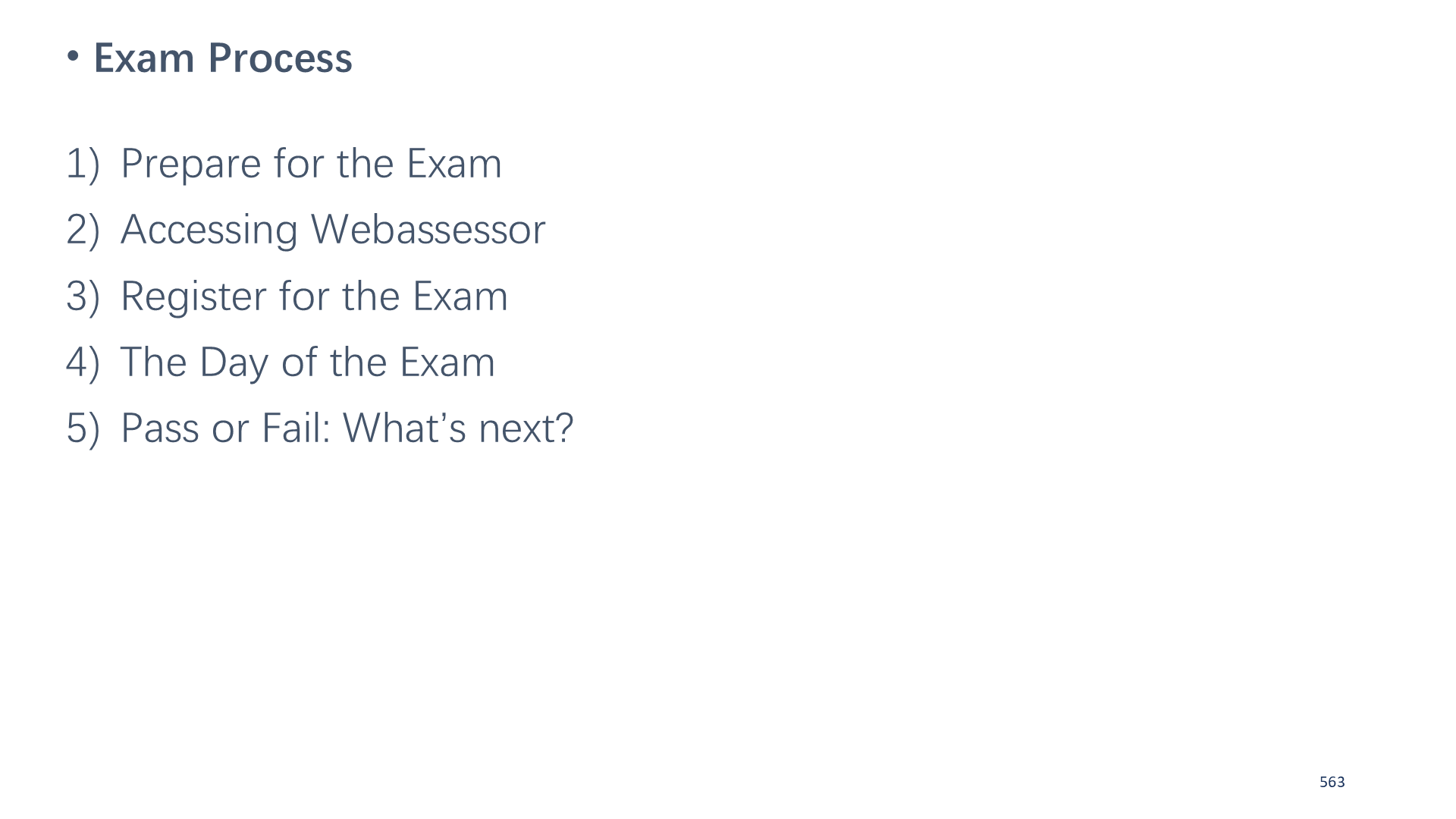 Exam Process