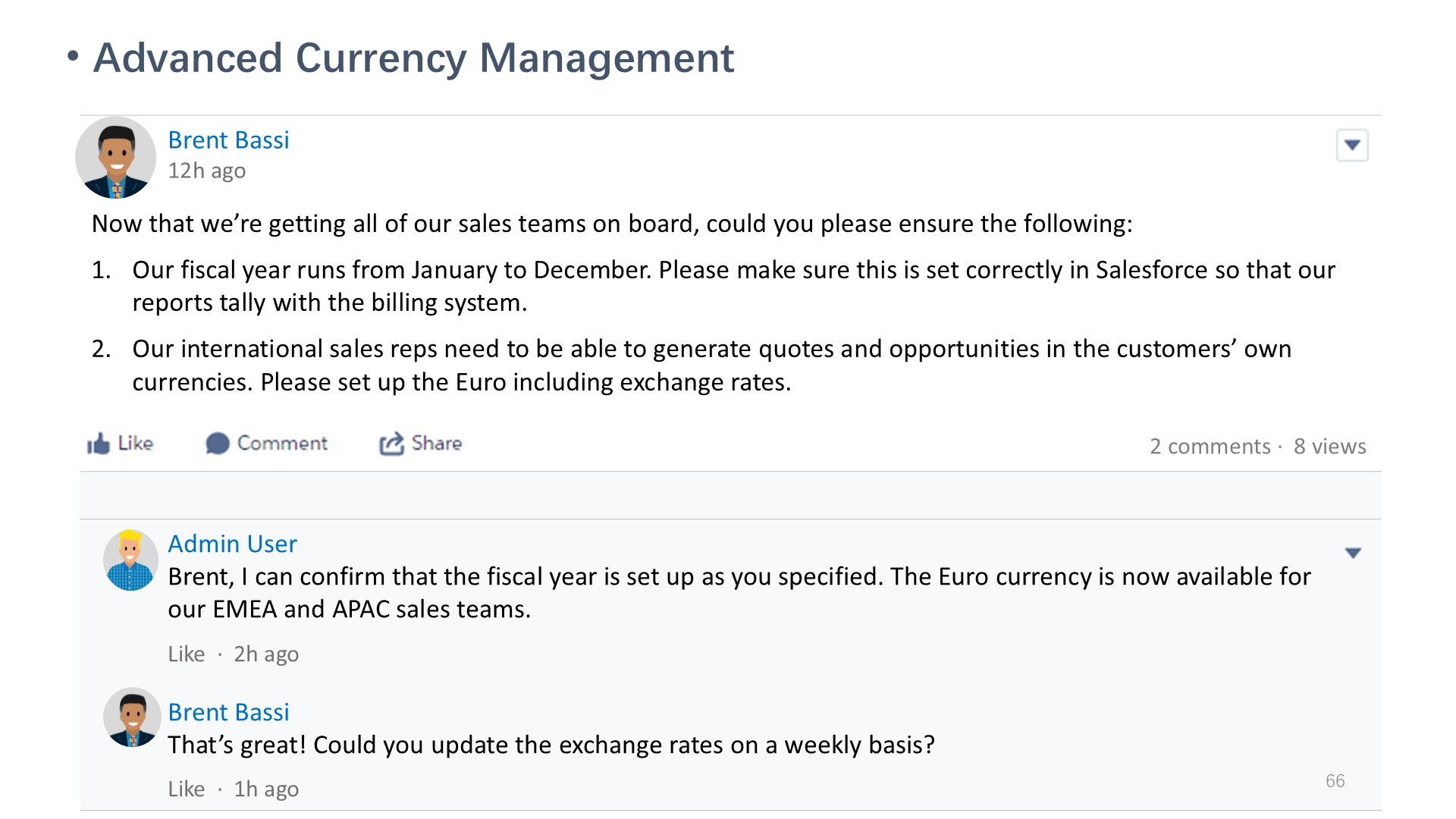 Advanced Currency Management