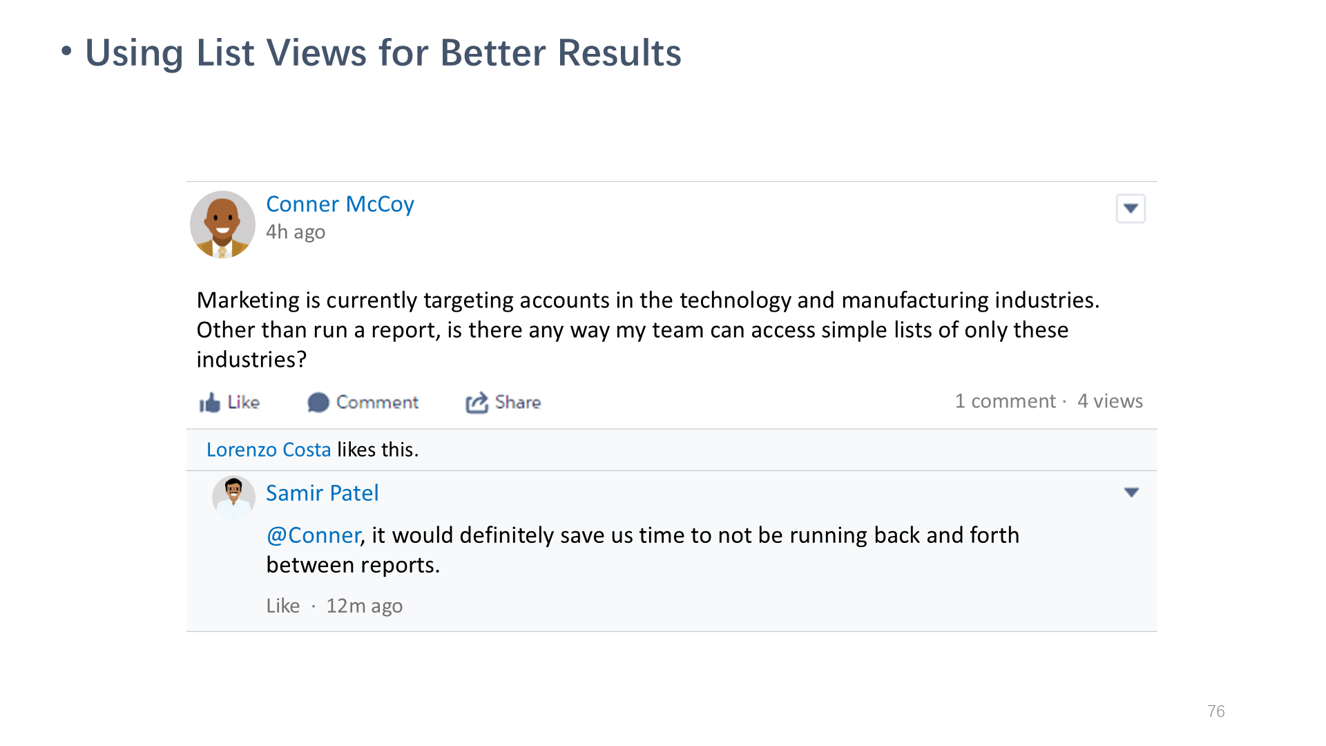 Using List Views for Better Results