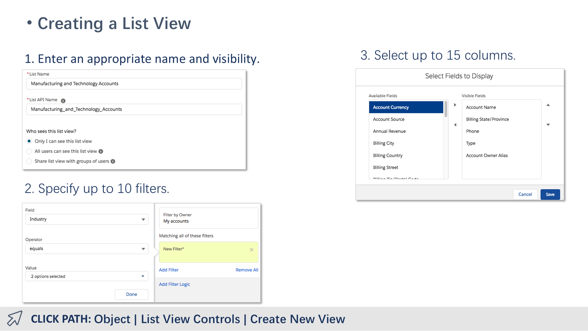 Creating a List View